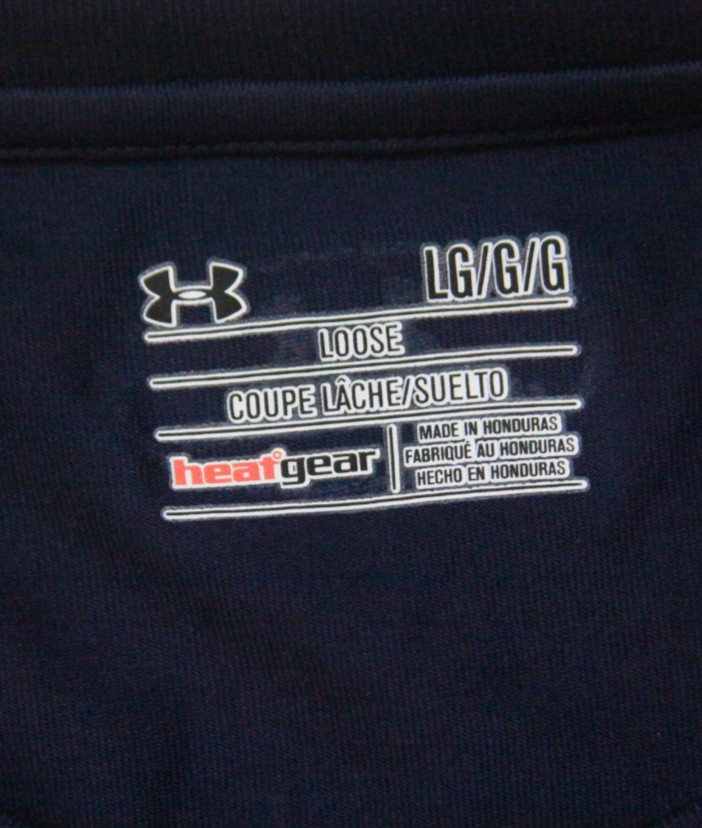 Large Under Armour Heat Gear Blue Men's Crewneck T-Shirt Short Sleeve Top WS484 gallery