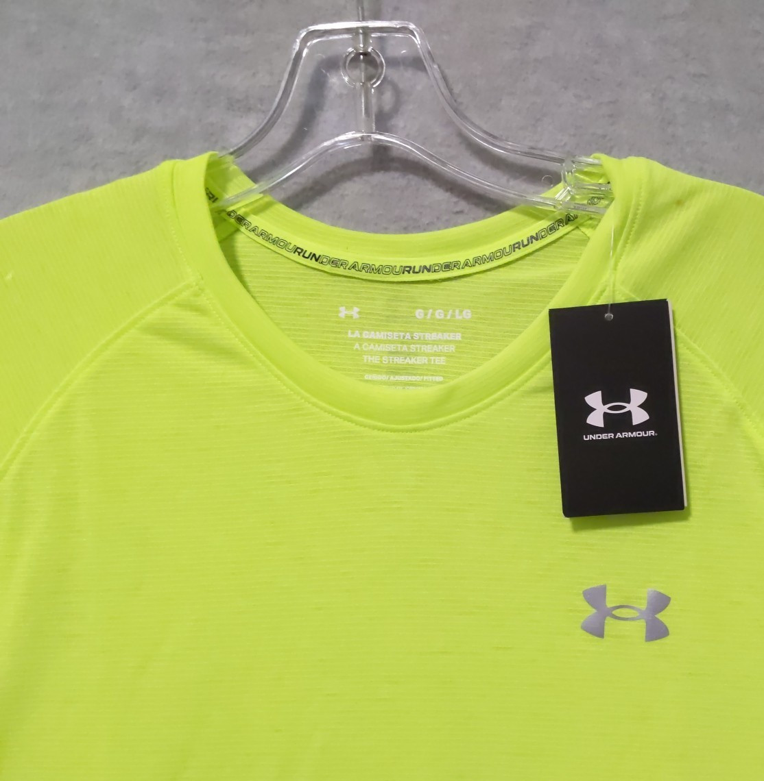 Under Armour Run Men's The Streaker Tee Yellow Fitted T Shirt Size Large UA gallery