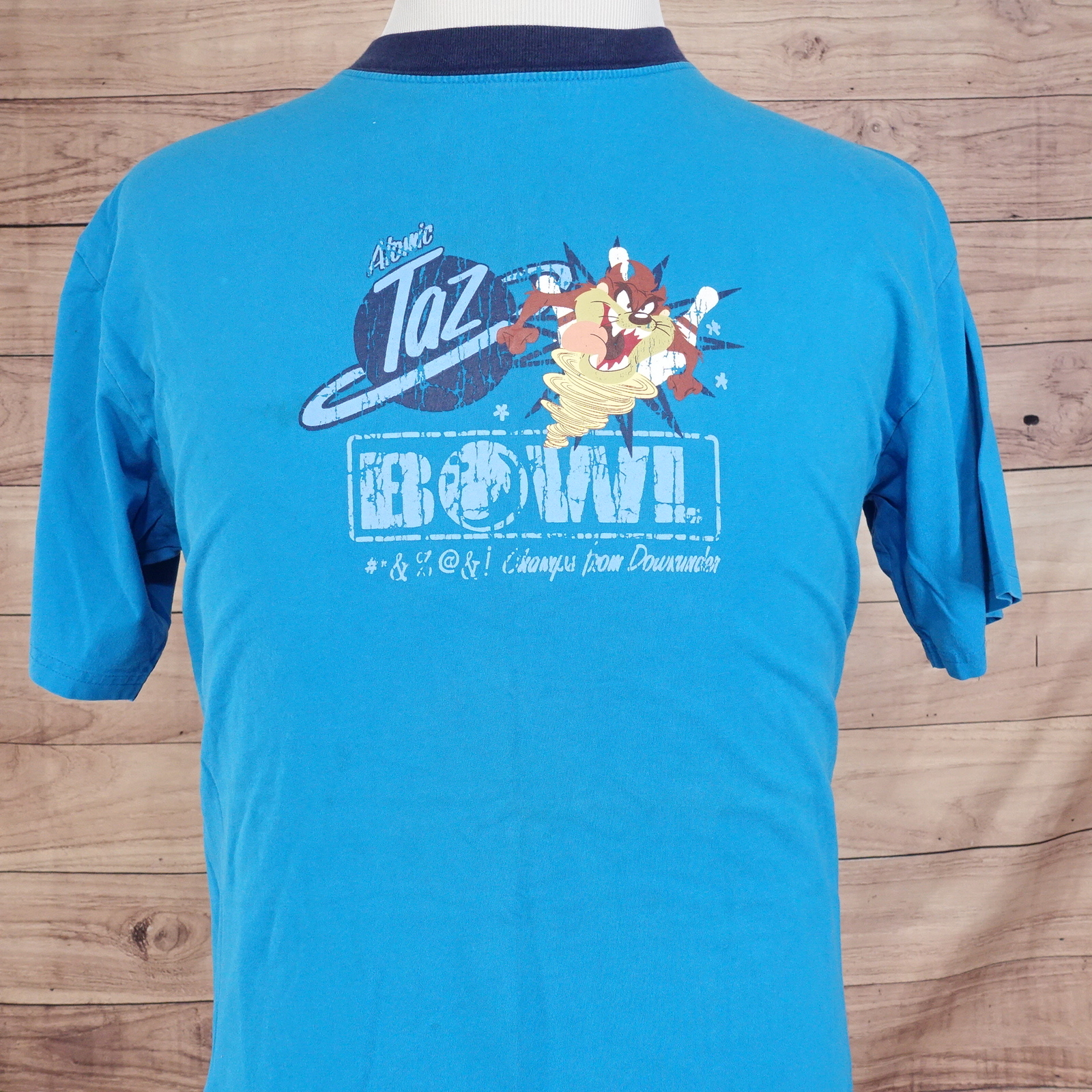 VINTAGE LOONEY TUNES ATOMIC TAX BOWL CARTOON T-SHIRT SIZE L/XL (21X27) gallery
