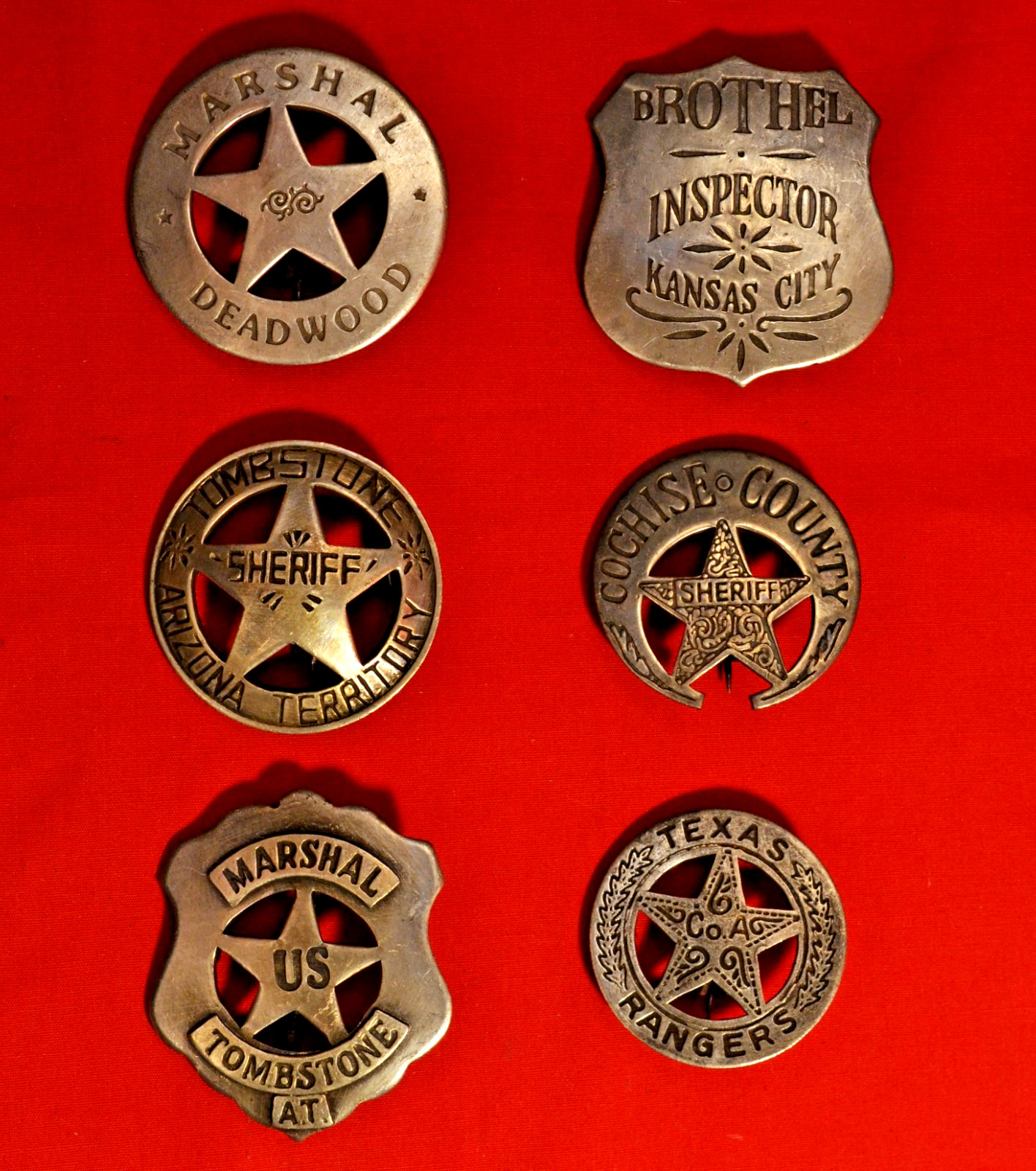 VICTORIAN BROTHEL & OLD WEST COWBOY BADGES YOUR CHOICE NICE REPLICAS FROM INDIA gallery
