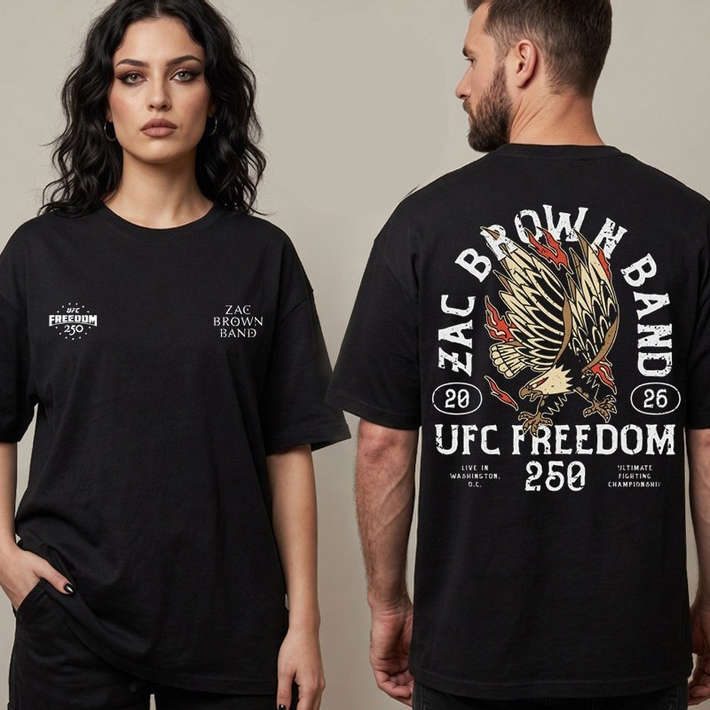 UFC Freedom 250 x Zac Brown Band Americana Eagle Live In Washington DC T Shirt gallery