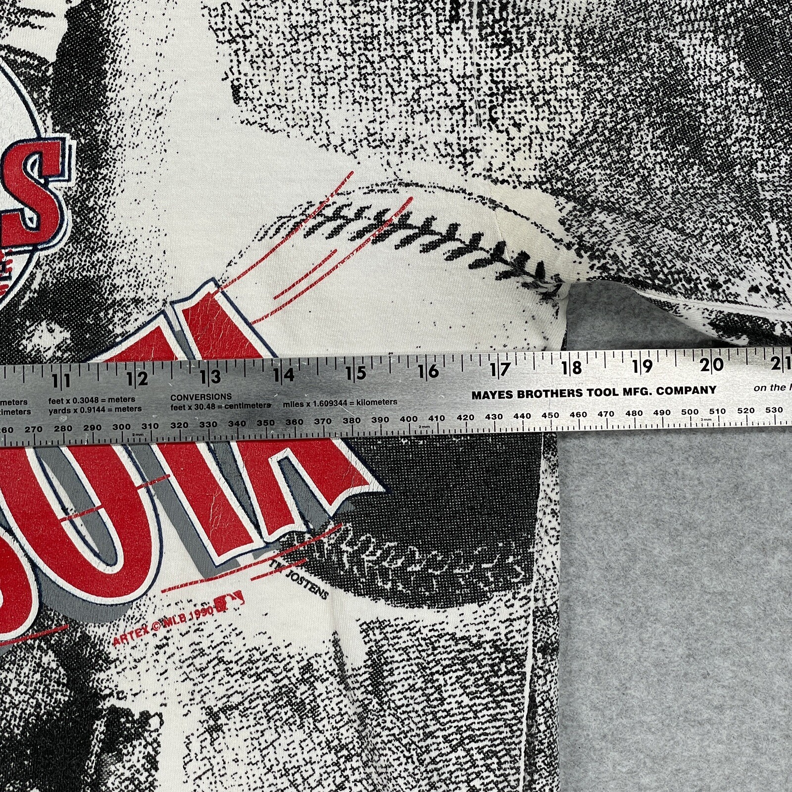 Vintage Minnesota Twins Shirt M White Black AOP Single Stitch 90s USA Baseball gallery