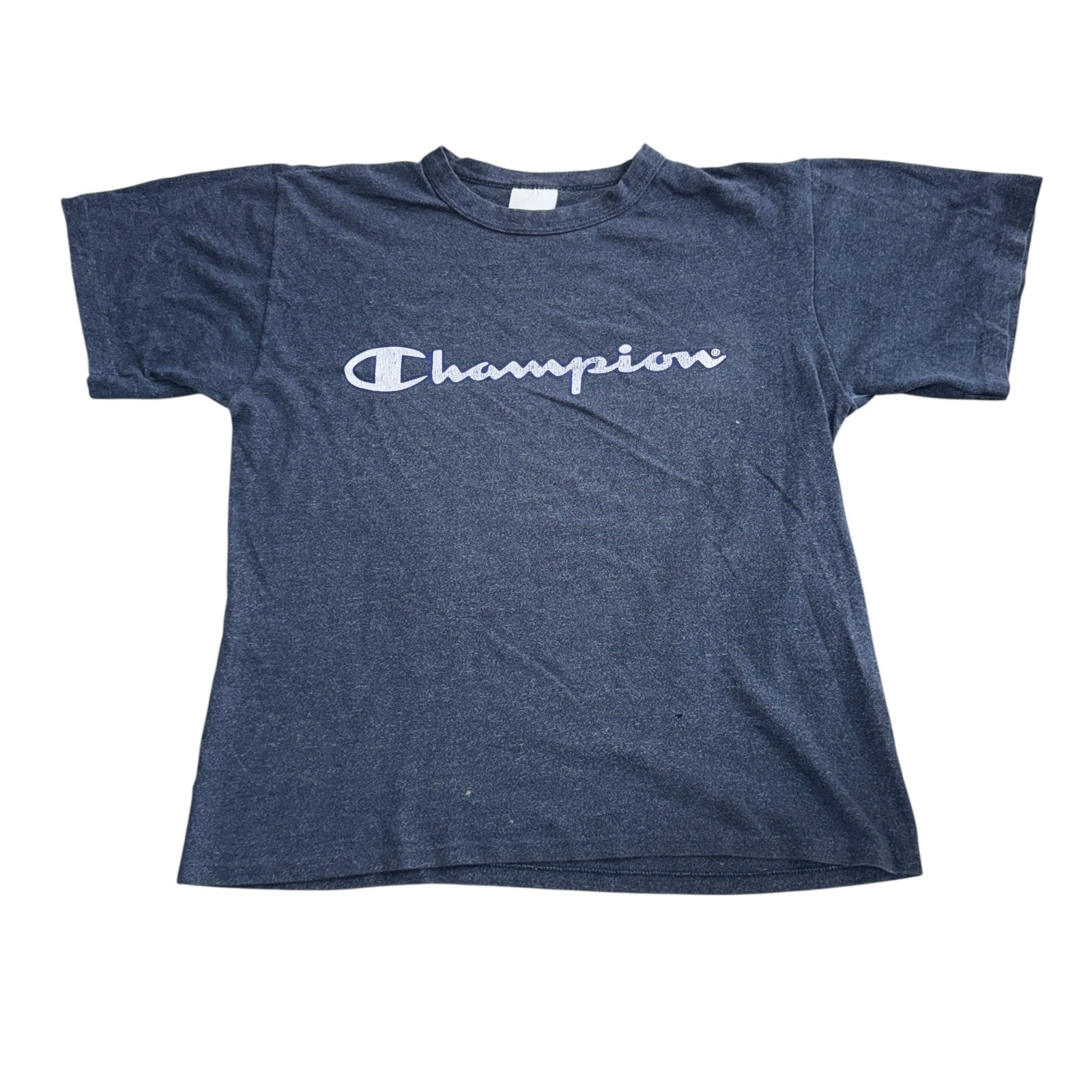 Champion Mens T Shirt Blue Single Stitch 90s Retro Size Medium gallery