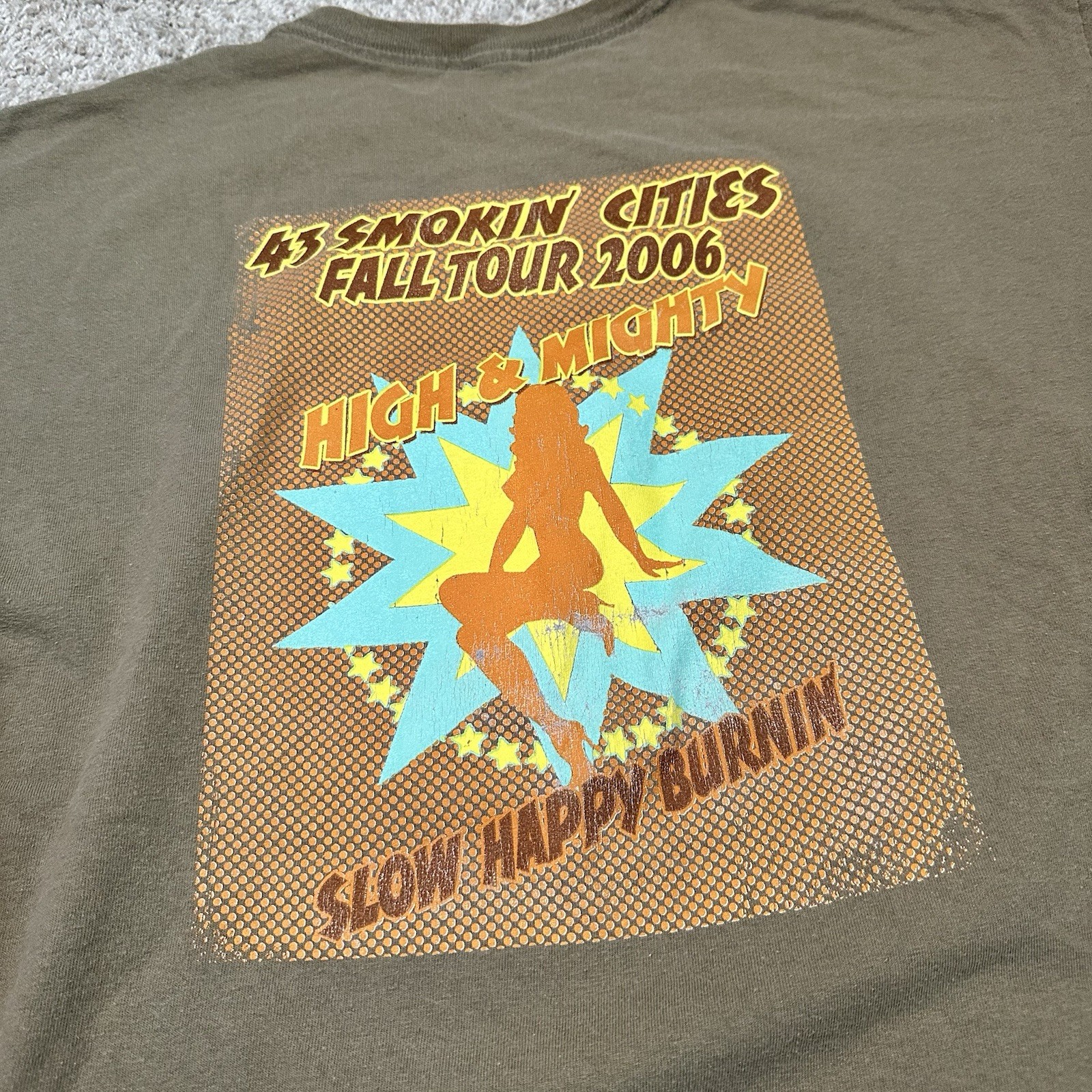 Gov’t Mule 2006 High & Mighty Tour T-Shirt Vintage Style Rock Tee Brown XL-ish gallery