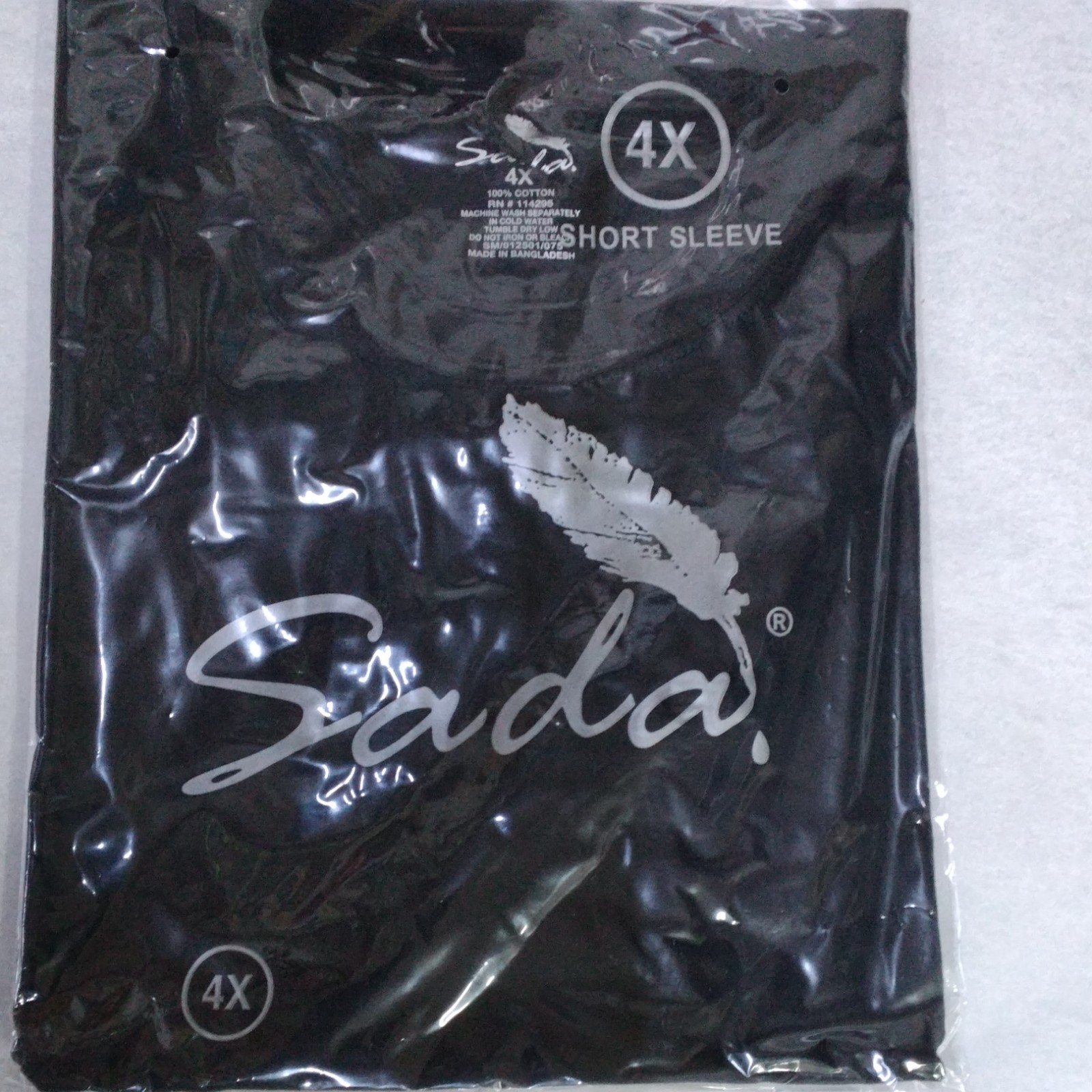 Sada Men's Black 4X Cotton Knit T-Shirt Short Sleeve Crew Neck gallery