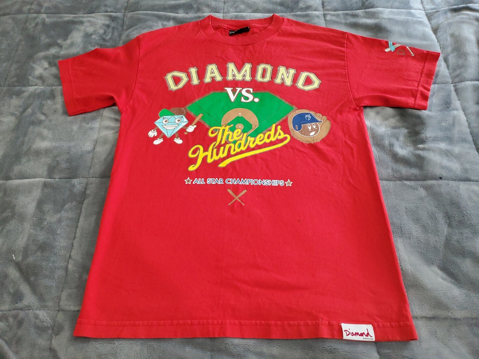 Diamond Supply Co vs. The Hundreds ALL-STAR Championship Baseball Tshirt SZ M gallery