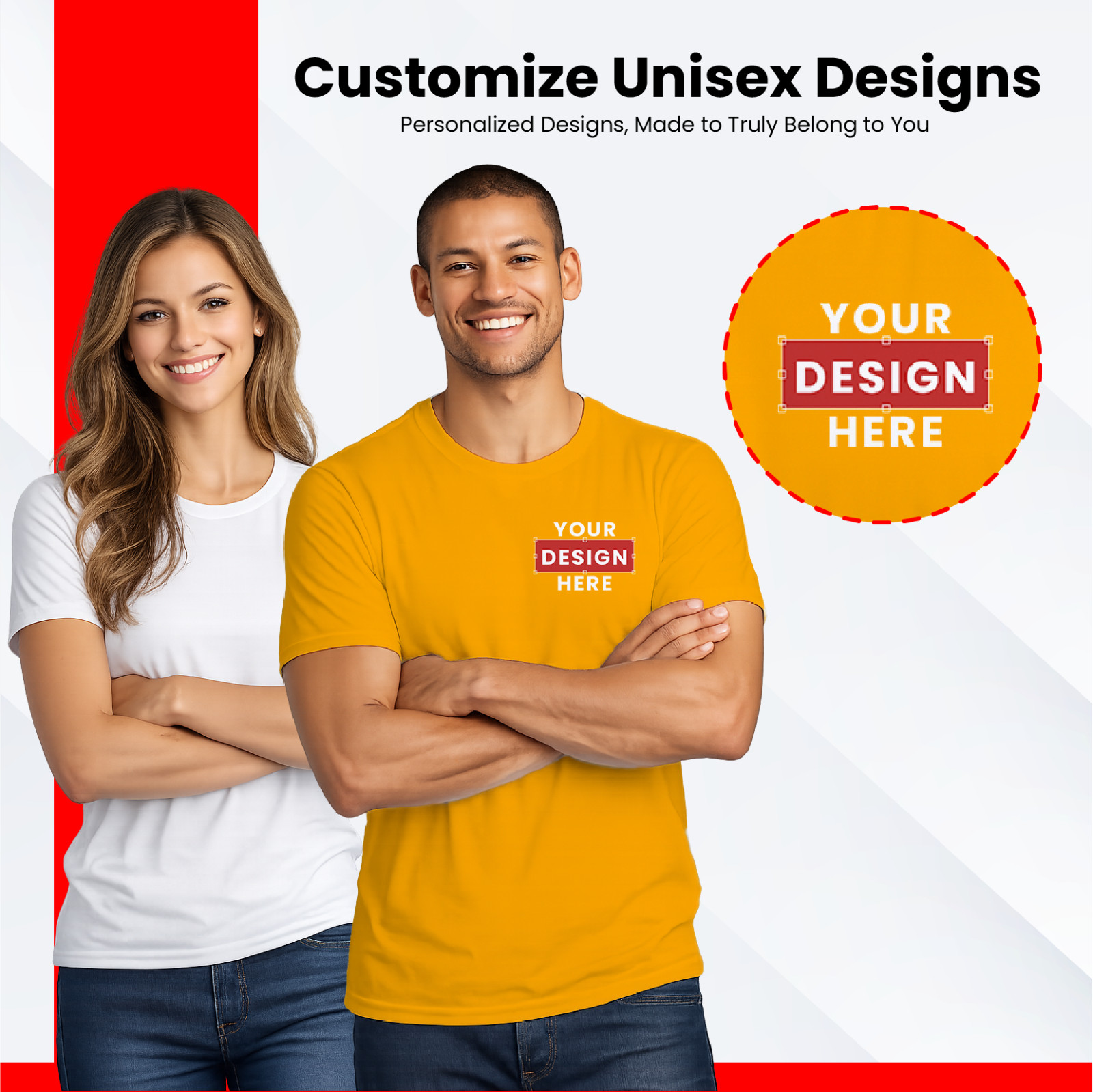 Customize-It Tee Unisex Personalized T-Shirts Add Your Own Logo, Photo, or Text gallery