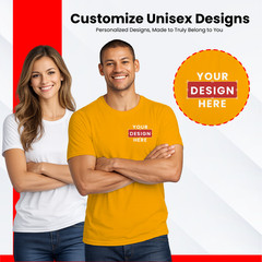 Customize-It Tee Unisex Personalized T-Shirts Add Your Own Logo, Photo, or Text