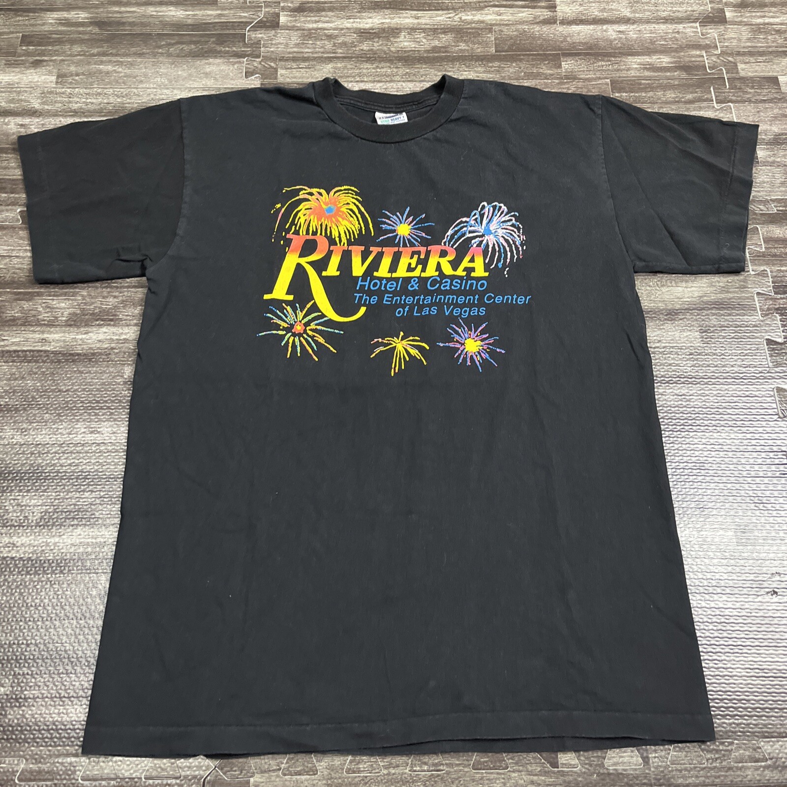 Vintage Riviera Hotel & Casino Single Stitch Graphic Tshirt XL Black VTG 90s gallery