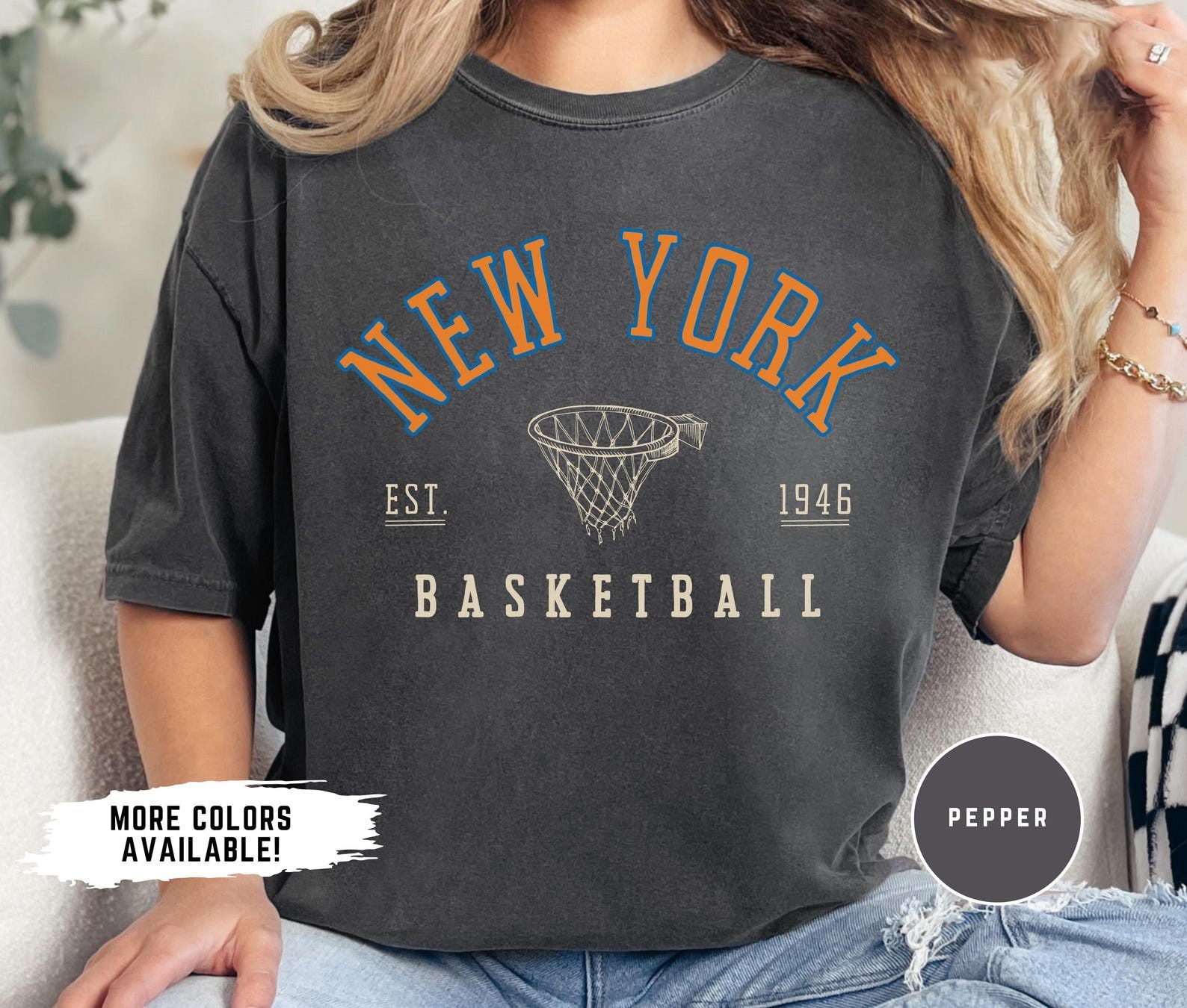 HOT!!! New York Basketball T-Shirt, Knick Basketball Shirt, Retro Knick Fan Gift gallery