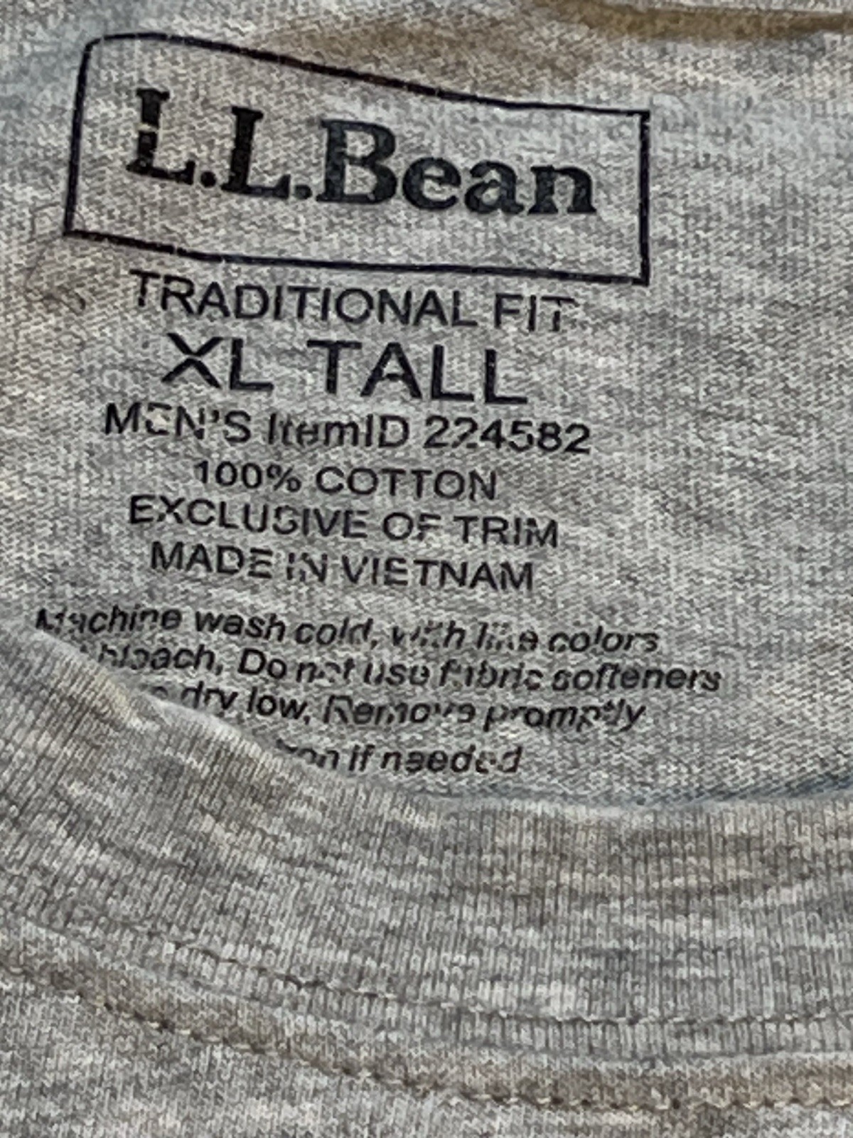 L.L Bean Gray Traditional Fit Mens T Shirt Short Sleeve gallery