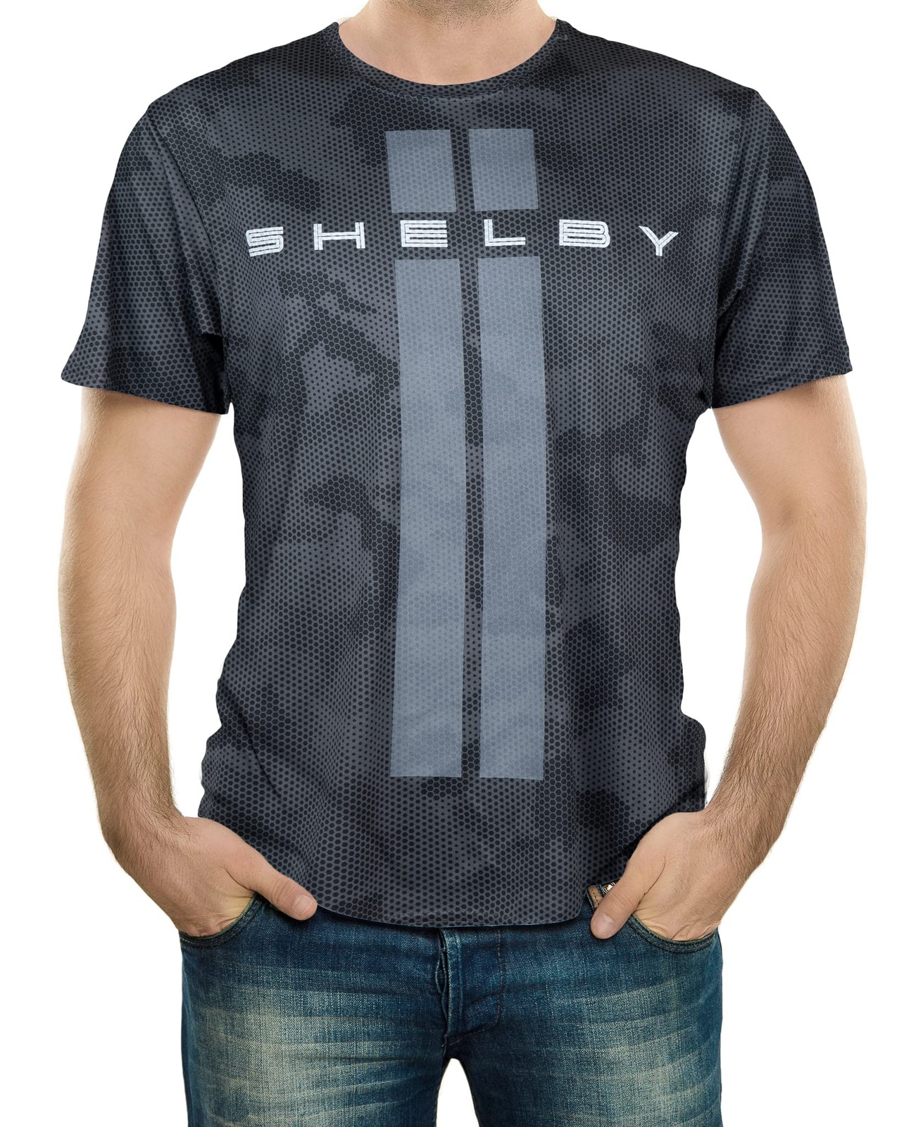 Shelby Camo Carbon Fiber Design T-Shirt - Moisture Wicking, 100% Polyester In... gallery