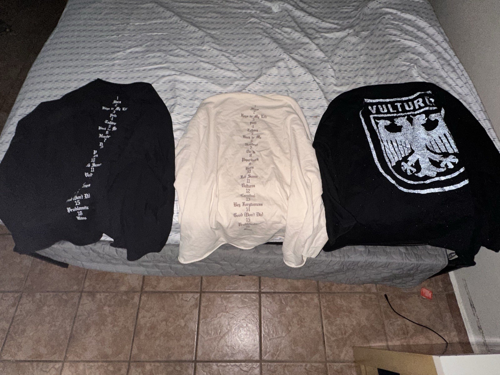 Lot of (3) Yeezy Vultures long sleeve -Size 3 Kanye Ye FREE SHIPPING gallery