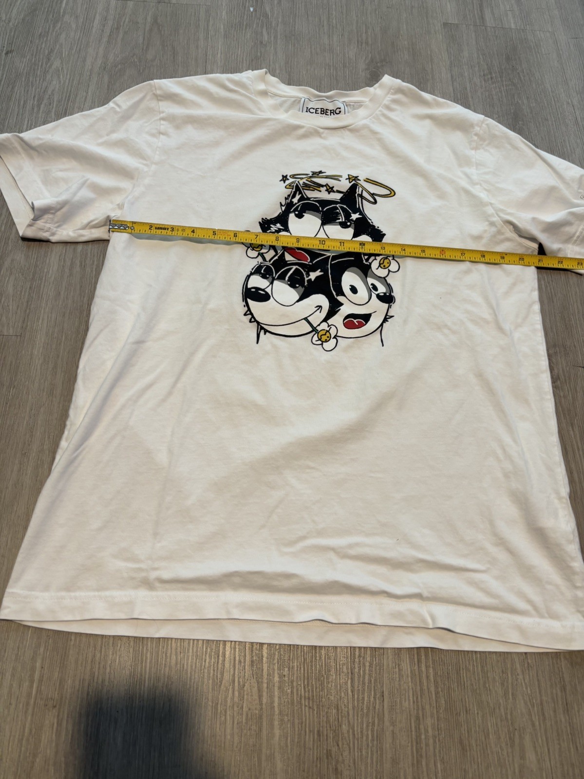 Vintage Iceberg Jeans Felix the Cat T-Shirt Made in Italy Gilmar White XL gallery