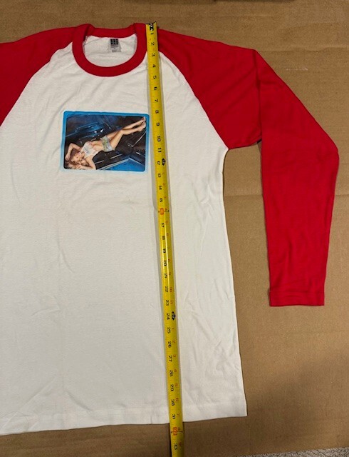MARIAH CAREY Glitter PROMO TShirt LONG SLEEVE VARSITY UNWORN VINTAGE RARE XLARGE gallery