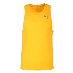 PUMA Run Favorite Singlet Crew Neck Athletic Tank Top Mens Yellow Casual Athlet