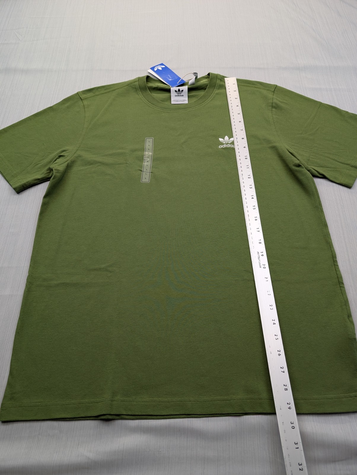 New Adidas Trefoil Essentials Tee Shirt Mens Size Large Tech Olive TShirt gallery