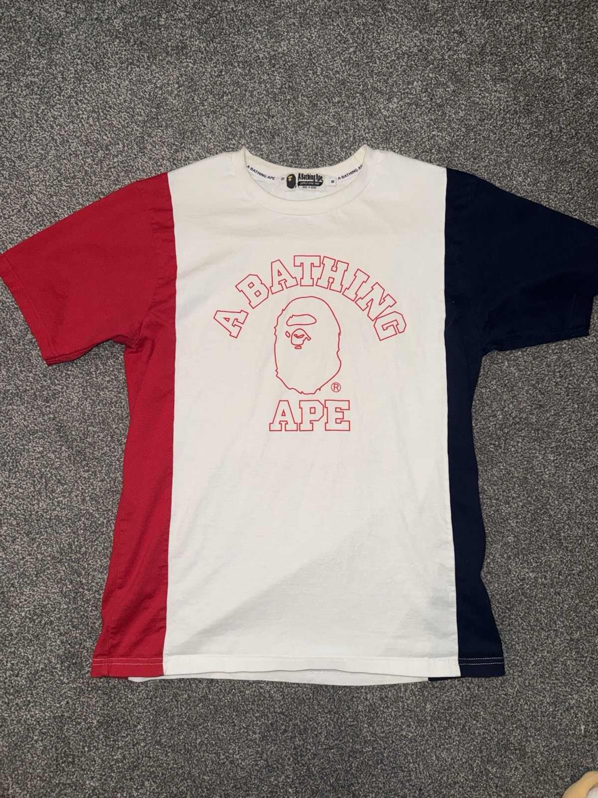 BAPE FW19 College Mix Color Tee Size Medium gallery
