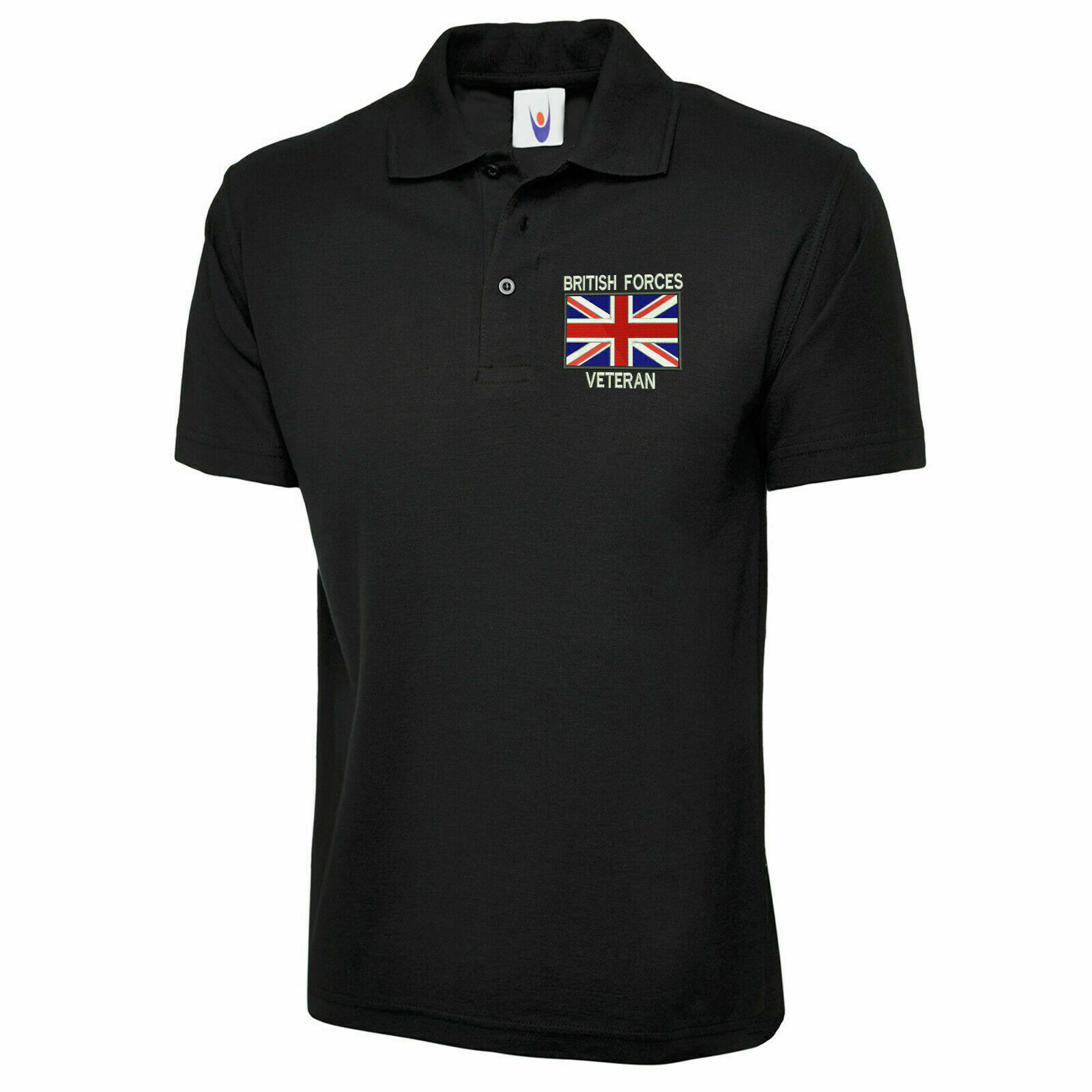Embroidered British Forces Polo Shirt Veterans Armed Force Uneek UX1 The UX Polo gallery