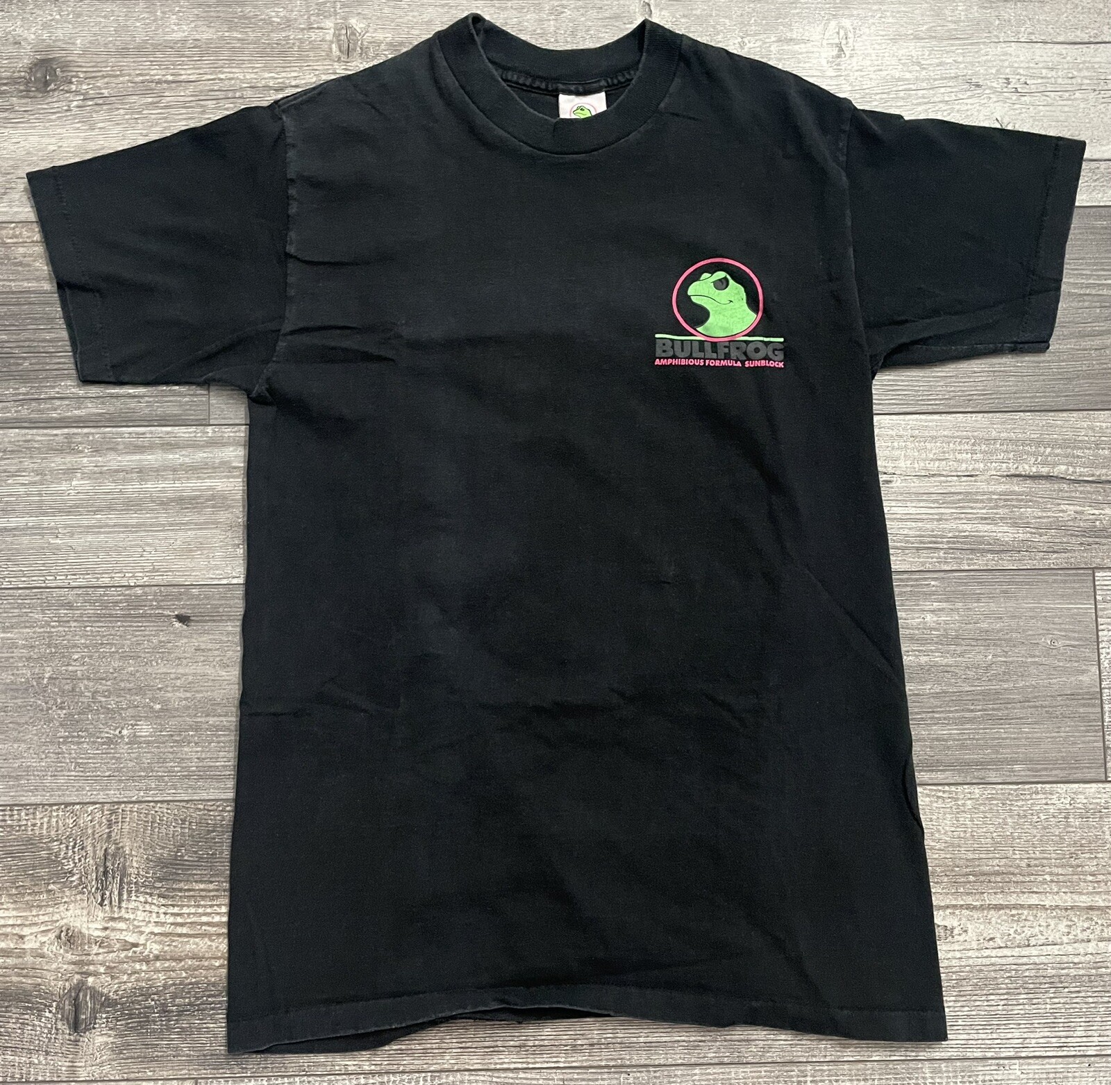 Vintage Bullfrog Shirt Mens Size Medium Tour De Frog Black Amphibious Sunblock gallery
