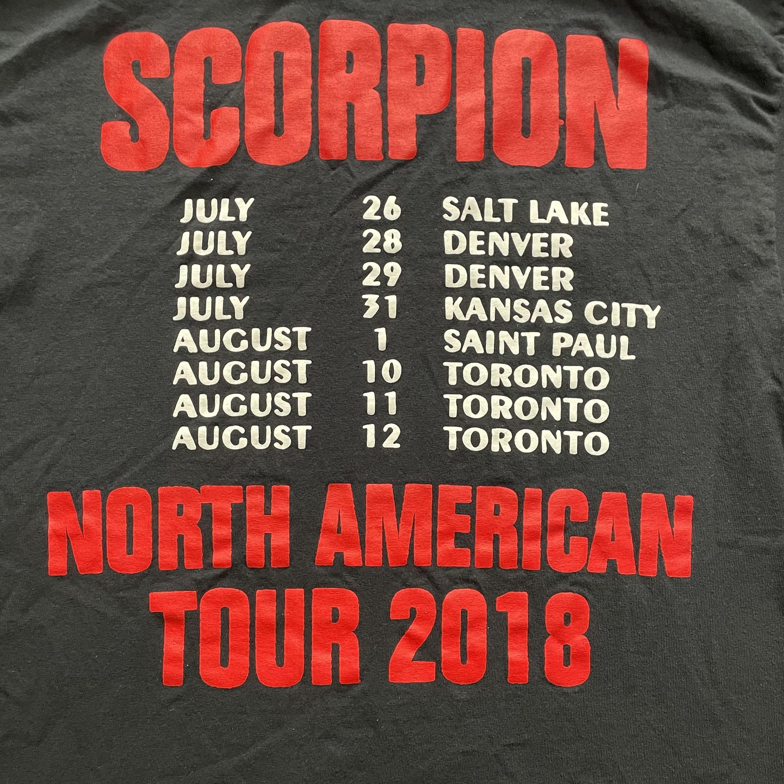 Drake Shirt Mens Medium Black Scorpion Tour 2018 Concert Dates Rap Tee gallery