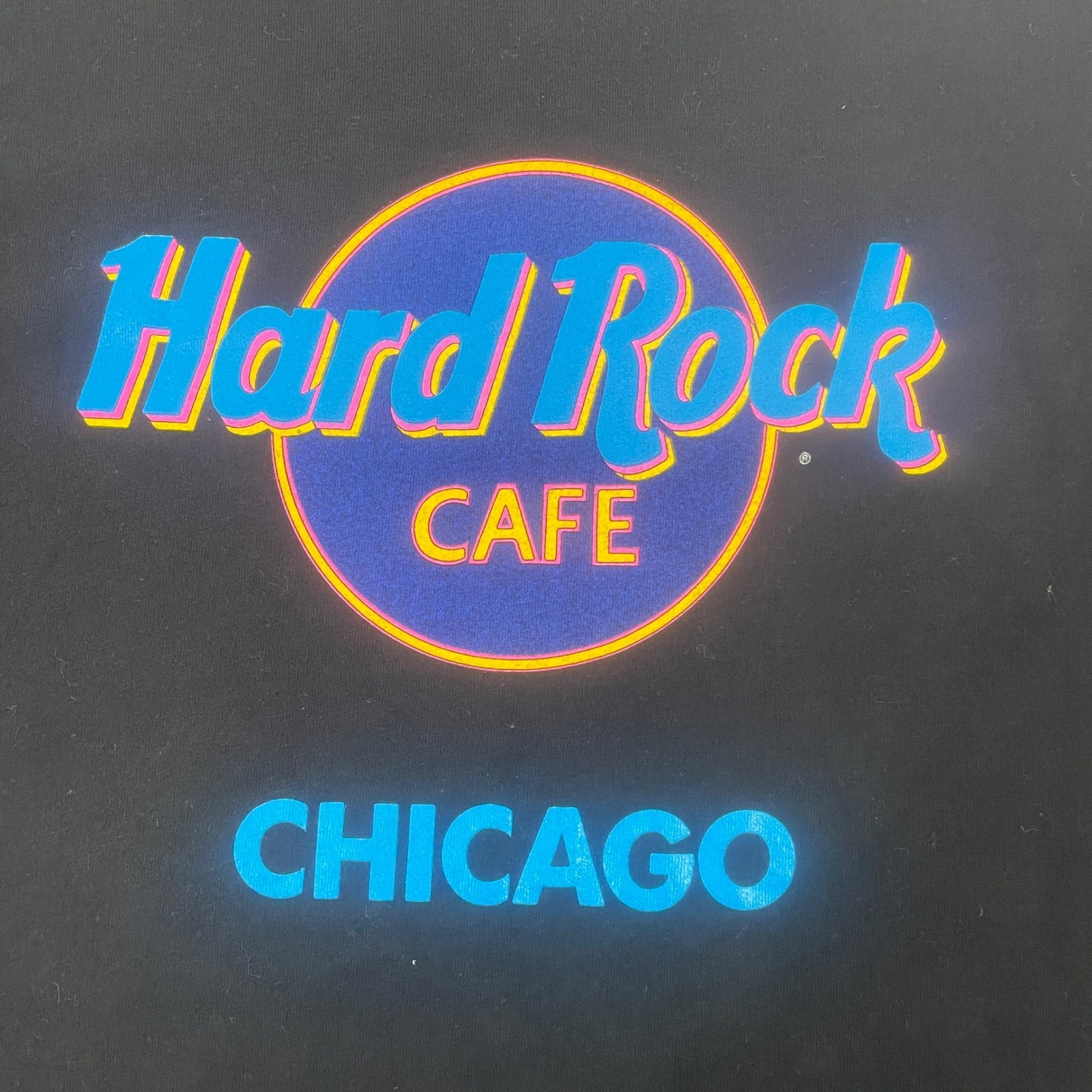 VTG 90s Hard Rock Cafe Chicago T-Shirt Hanes Beefy T USA Made Black Adult XL gallery
