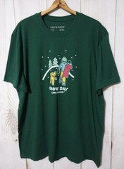 Life is Good Jake & Rocket Sledding Classic T-Shirt Men’s XL Essex Green NEW