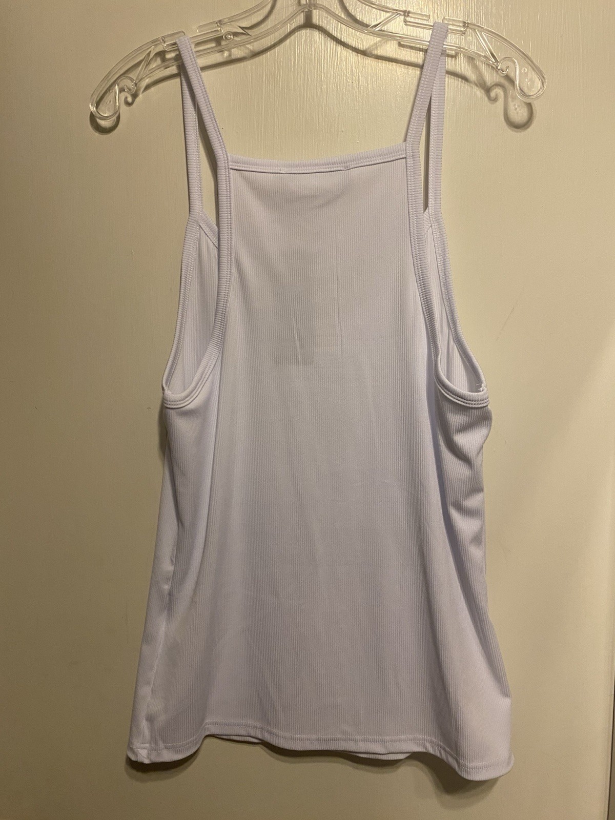 Incerun Men's Scoop Neck Deep Cut Arms Tank Top White Size Medium Stretch NWOT gallery