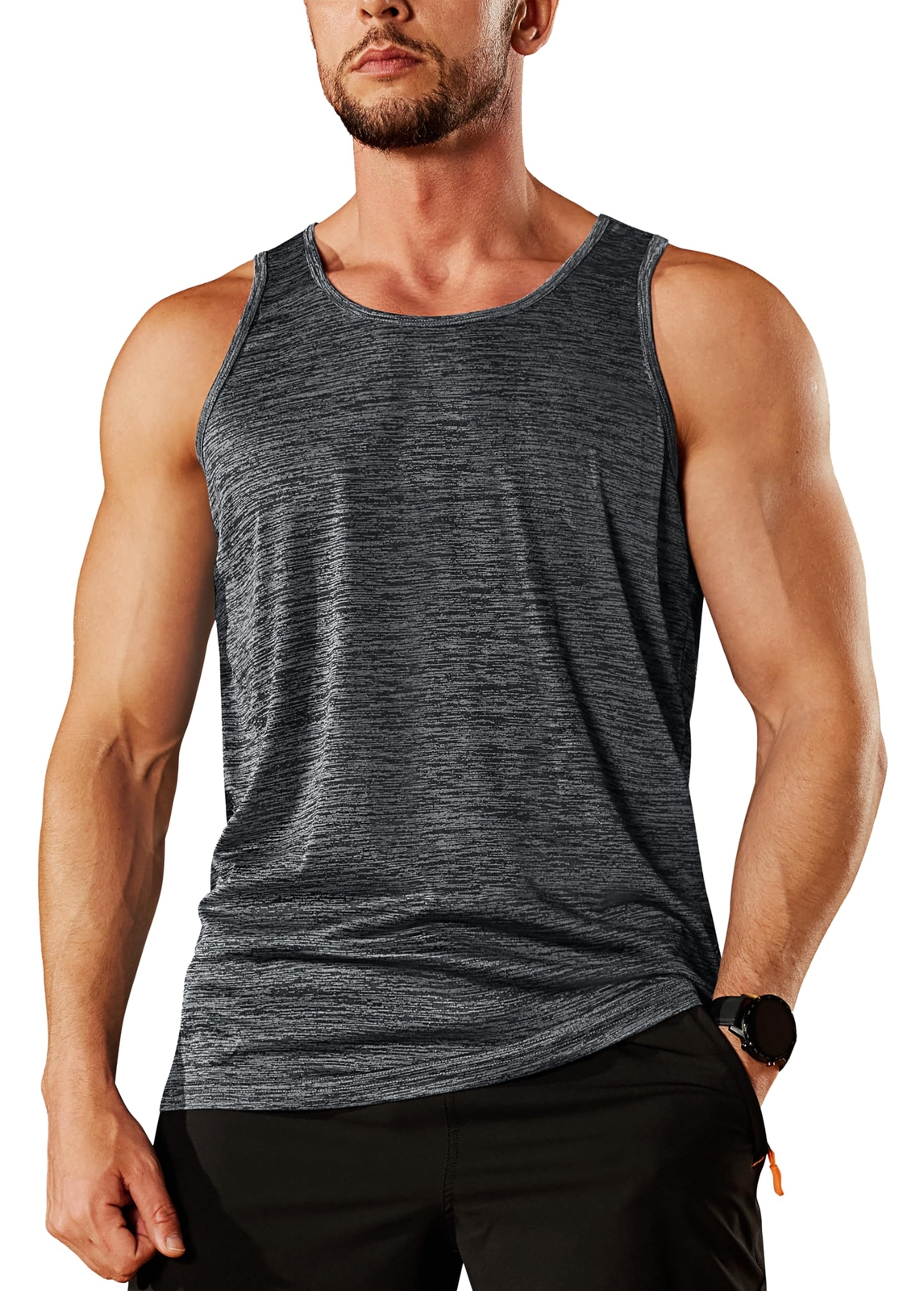 Mens Gym Tank Shirts Sleeveless Muscle Top Quick Dry Workout Fitness Sports Vest gallery