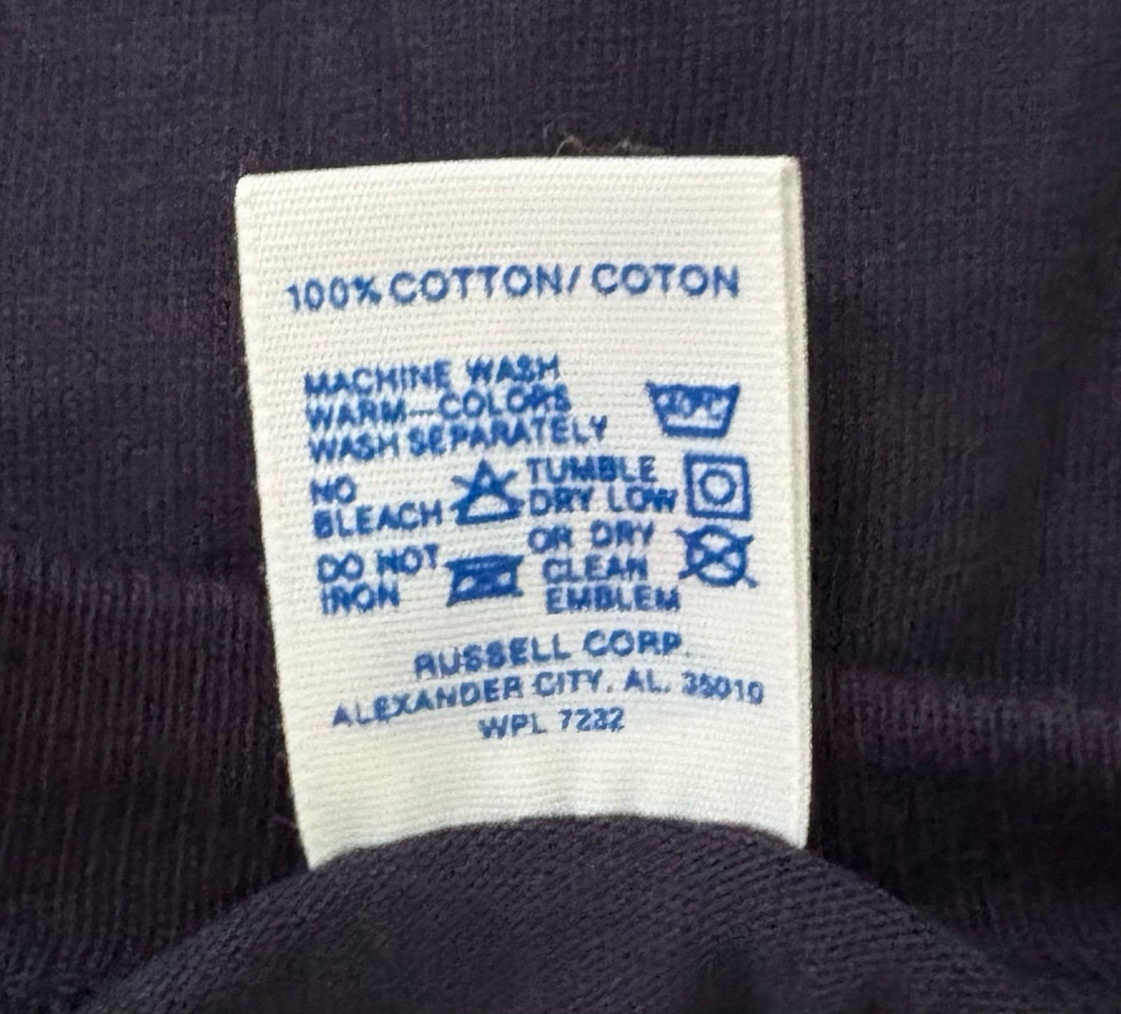 vintage russell athletic single stitch t-shirt mens size large NOS NWOT USA made gallery