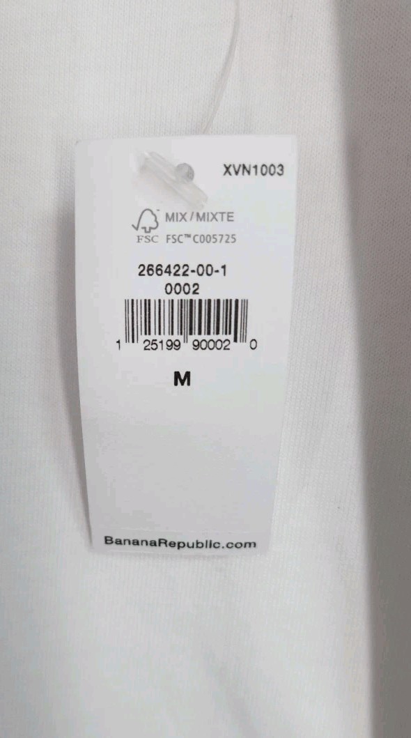 Banana Republic Mens Size Medium White Authentic Tee 100% Supima Cotton T-Shirt gallery