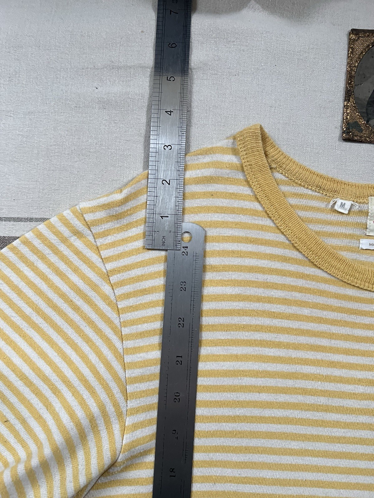 LVC Levi's Vintage Clothing T-Shirt M 60s Casuals Yellow Stripe Ringer Neck 2012 gallery