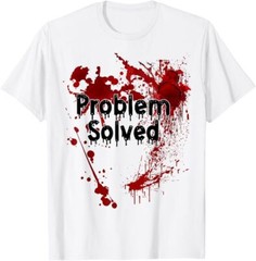Problem Solved Halloween Print T-Shirt
