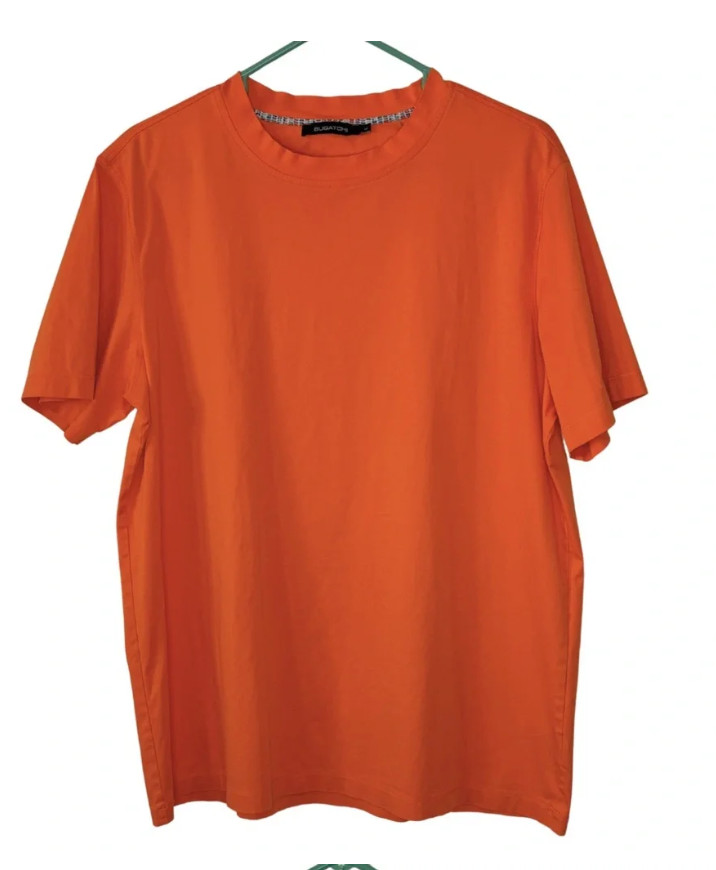 Bugatchi Men’s Orange Short Sleeve T-Shirt