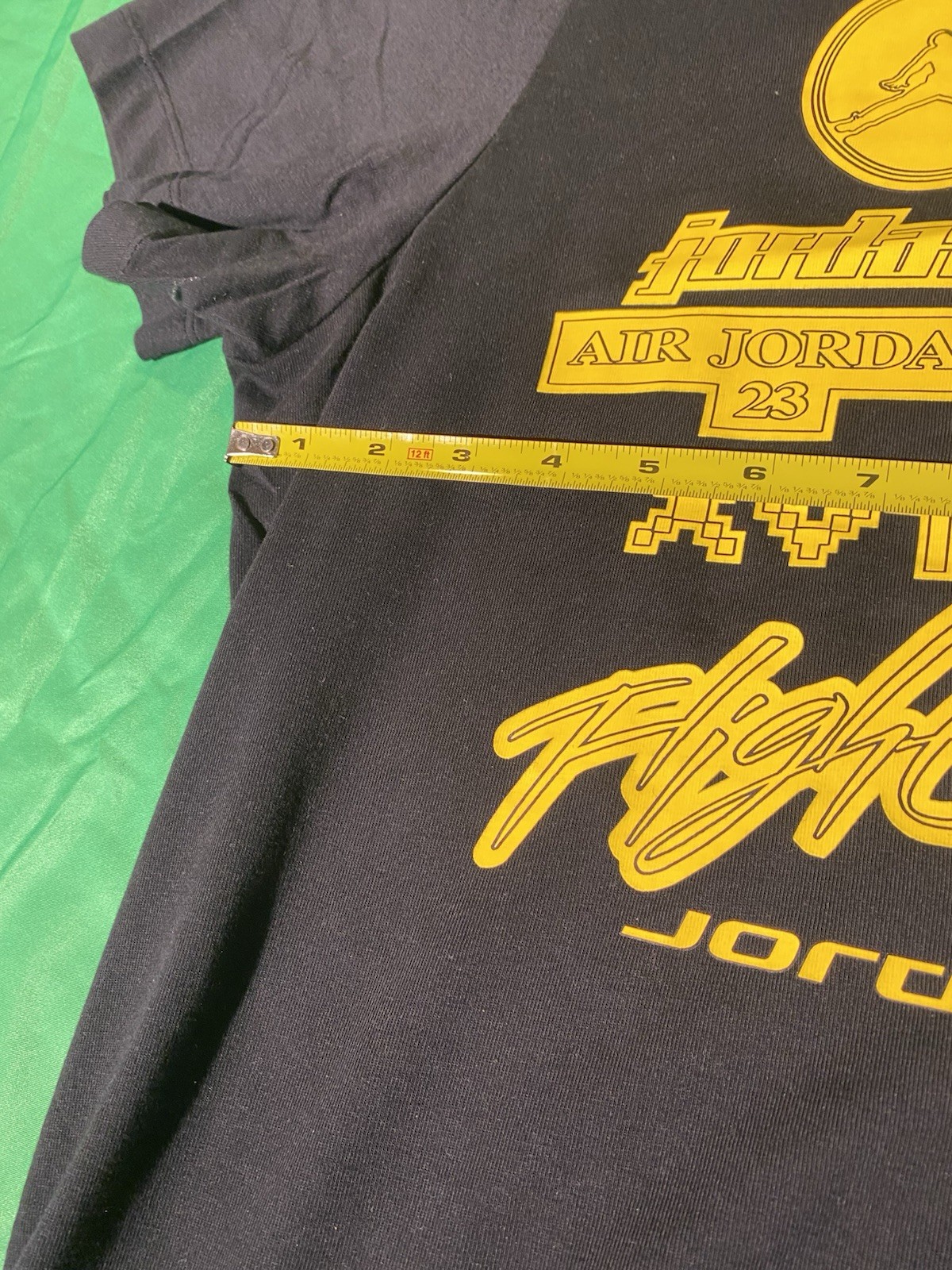 Air Jordan T-Shirt Men’s Black Yellow Graphic Tee Jumpman Nike Basketball Shirt gallery