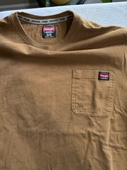 Wrangler Workwear Pocket Tee 2-Pack XL Black Camel Utility Essentials