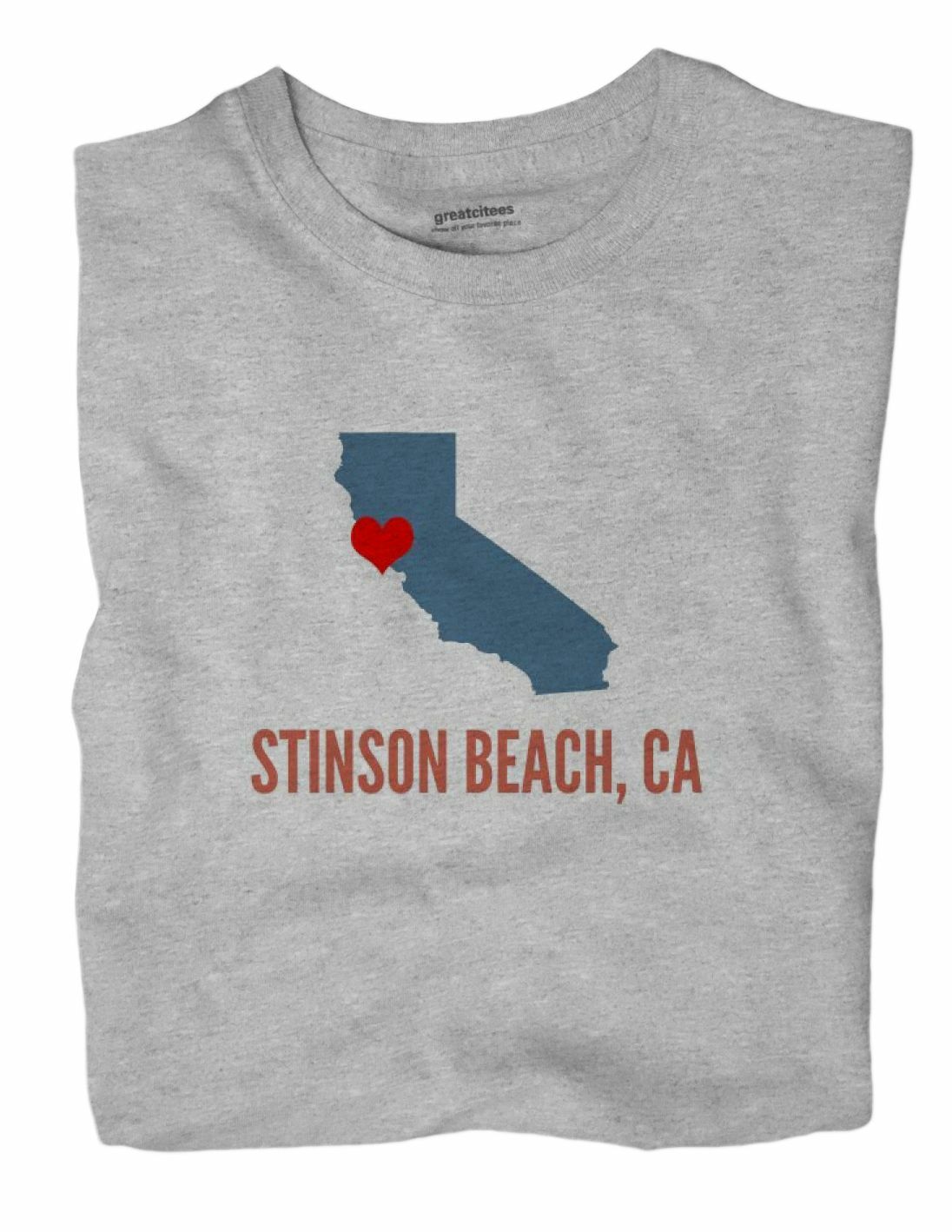 Stinson Beach California CA T-Shirt HEART