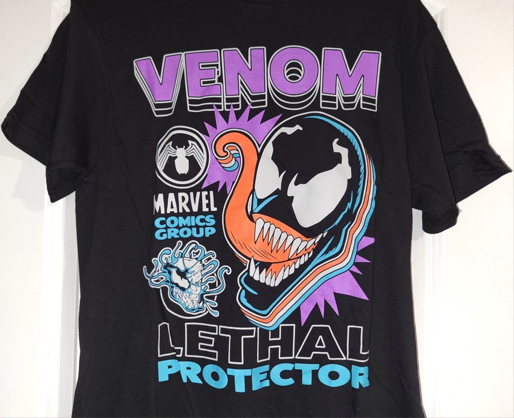 Marvel Comics Venom Lethal Protector Mens Black T Shirt Size M NWT