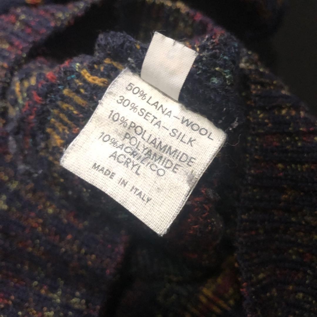 EXAMPLE BY MISSONI Men Silk Wool Allover Knit Sweater S Size Luxury Elegant ITA gallery