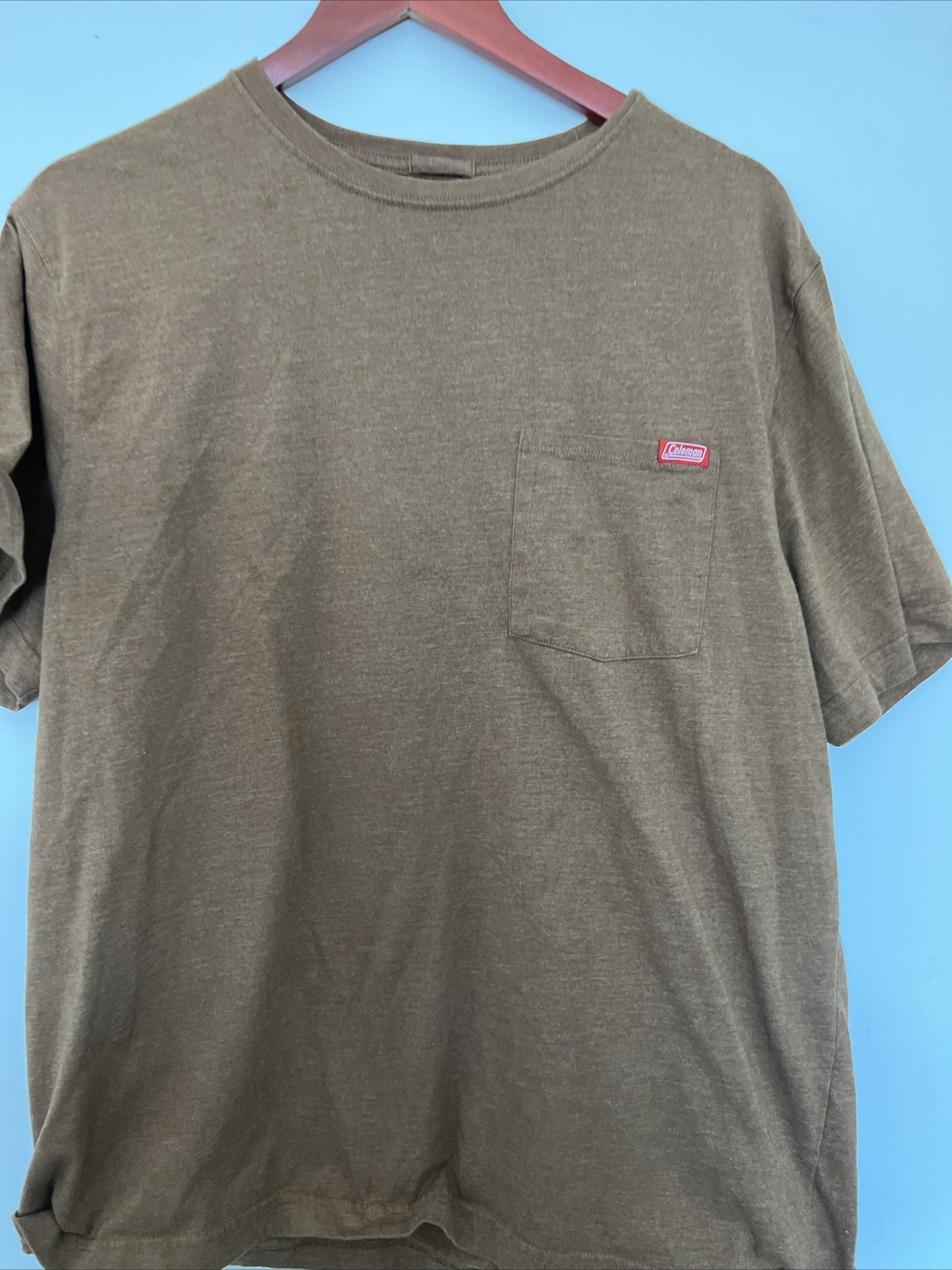 Coleman X Large (2-blue Or 1 Tan Brown) pocket cotton/poly T-shirt gallery