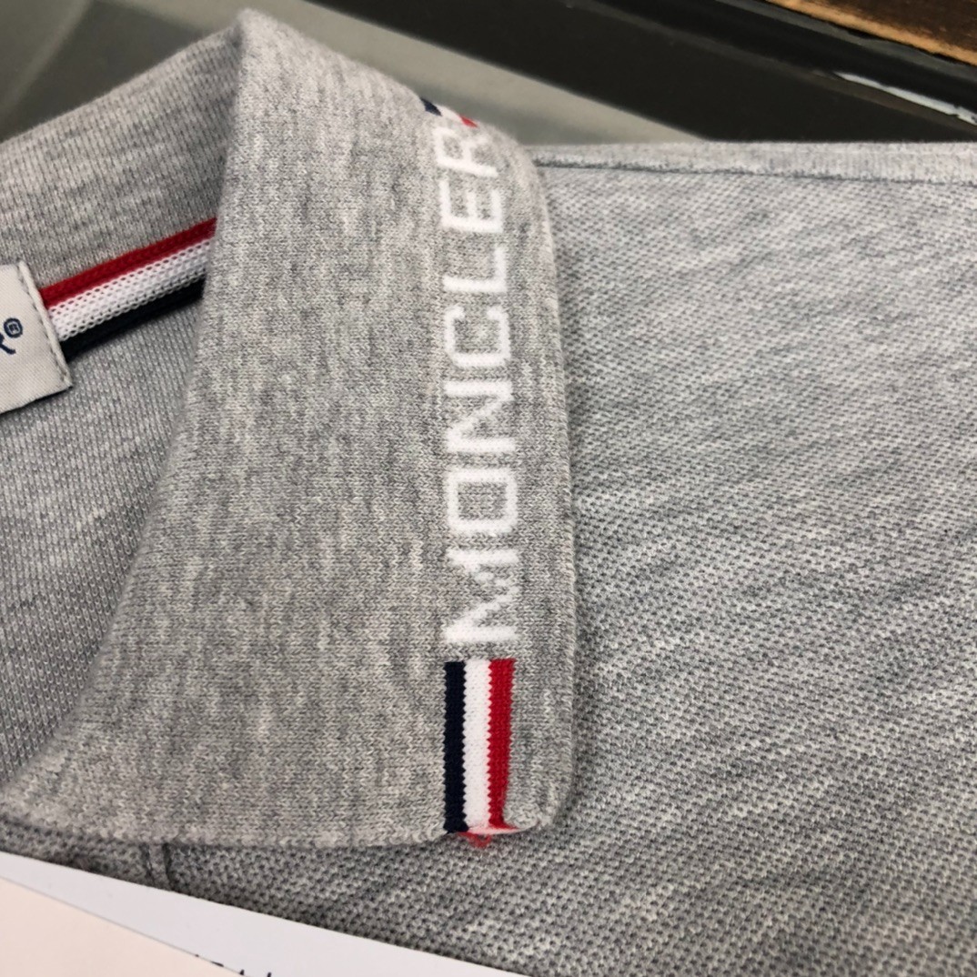 Moncler Gray Men's Summer Short-Sleeve Polo Shirt L gallery
