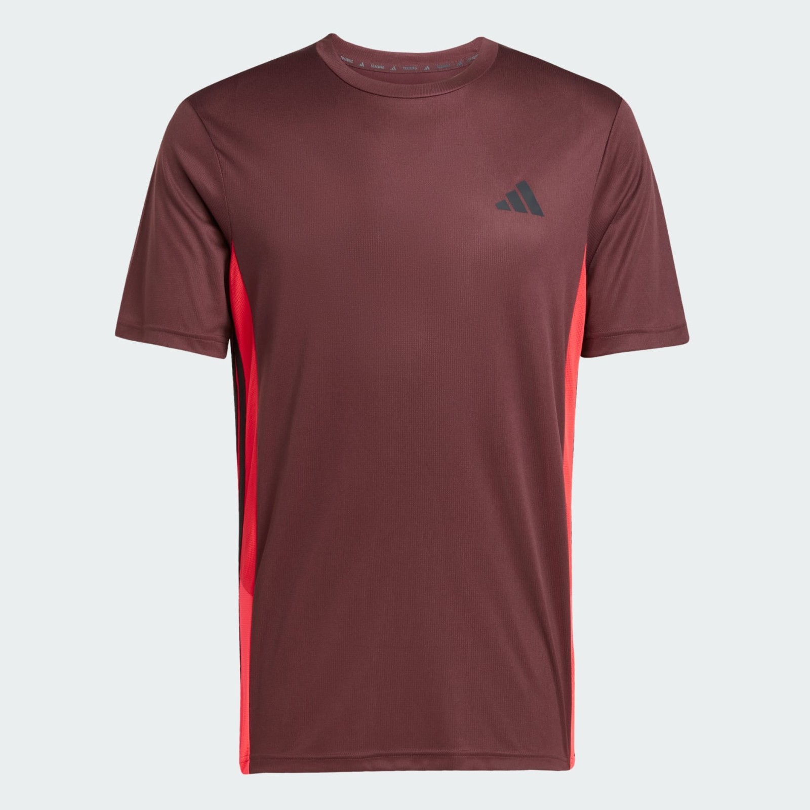 $35 Adidas Men’s Train Essentials Seasonal Colorblock Tee-Aurora Ruby-Medium-New