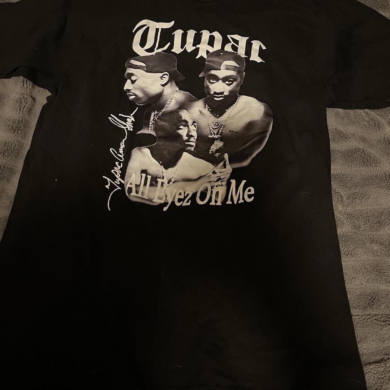 H&U Apparel Tupac 2Pac All Eyez On Me Men’s Black Crew Neck T-Shirt M