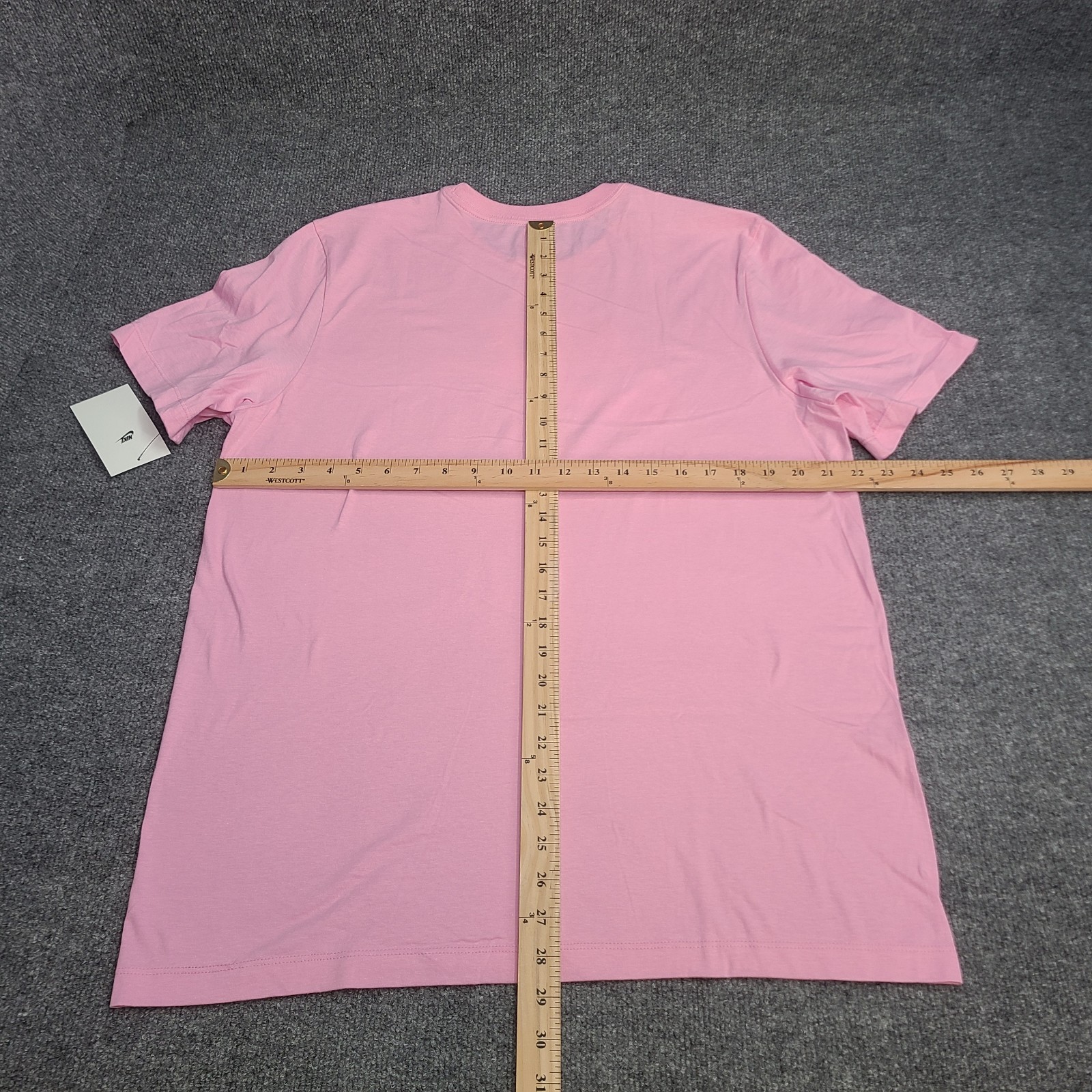 Nike Shirt Mens Large Pink White Futura Logo Sportswear Lightweight Cotton Tee gallery