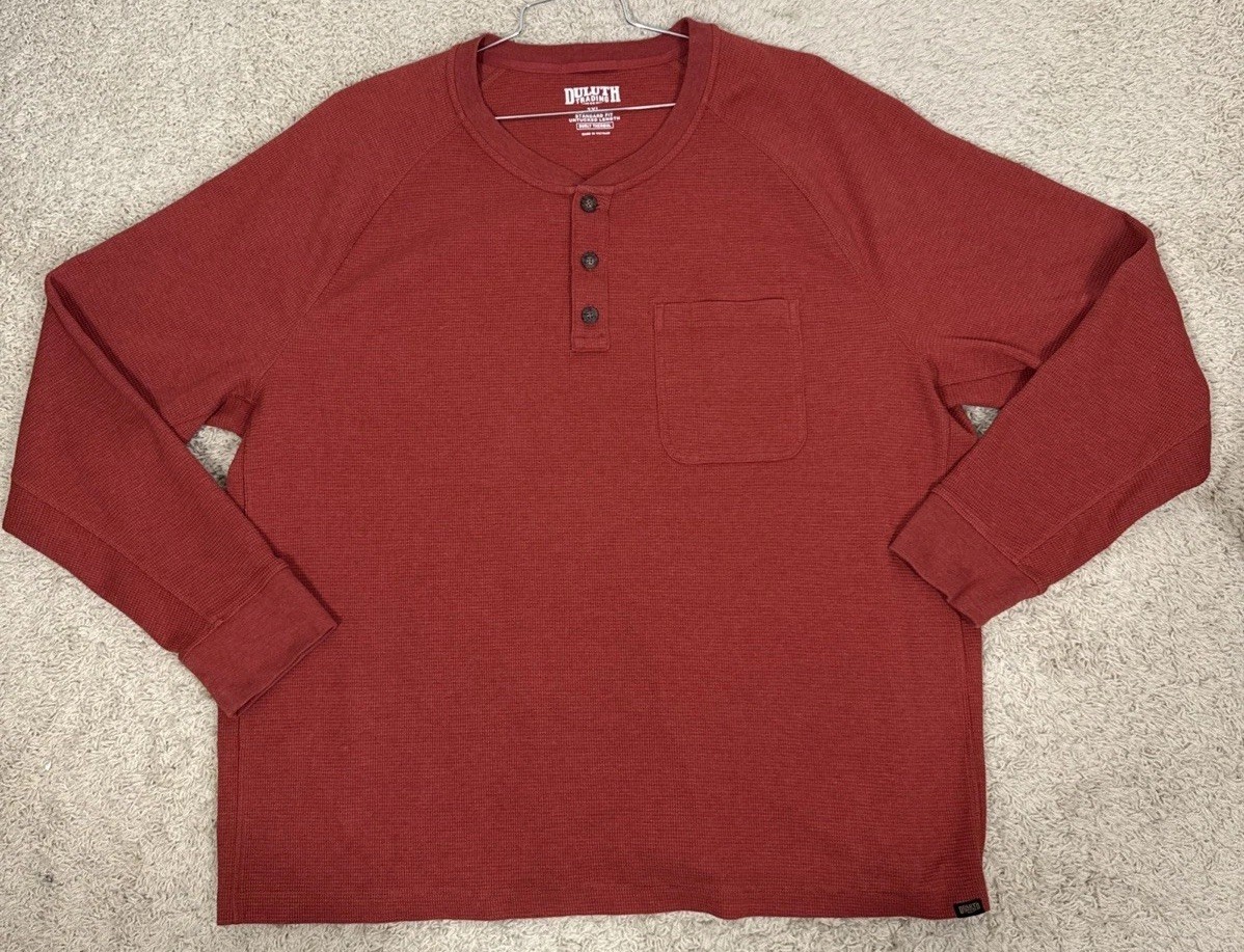 Duluth Trading Co Burly Thermal Shirt Standard Fit Untucked Length Mens 3XL Rust gallery