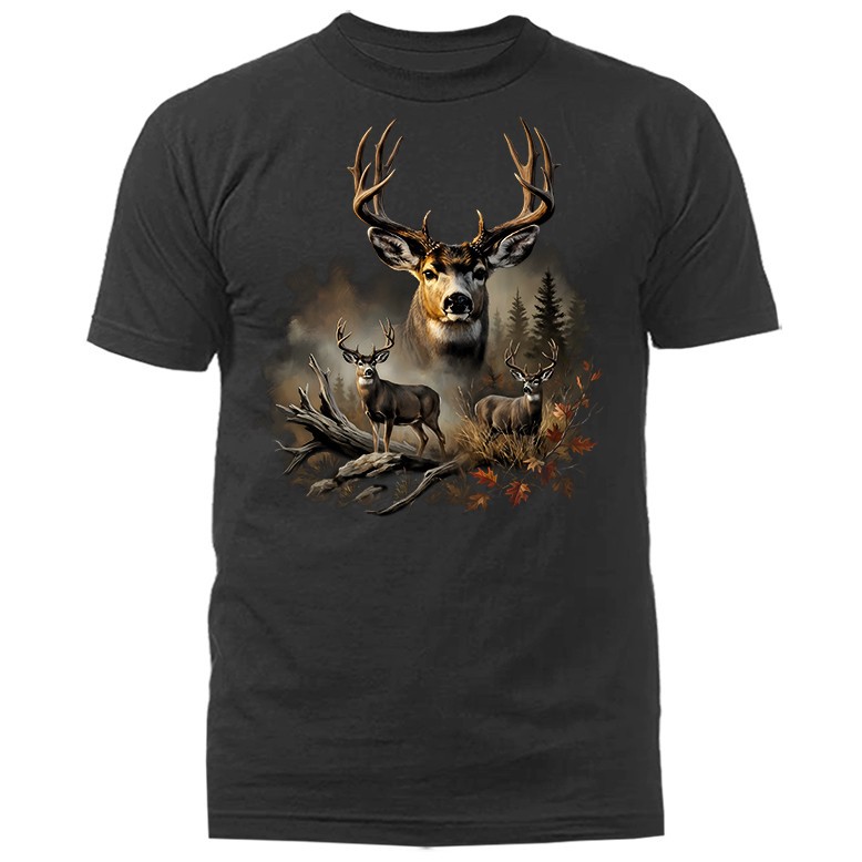 Whitetail Deer Buck Forest Scene Wildlife Nature Wilderness T-shirt gallery