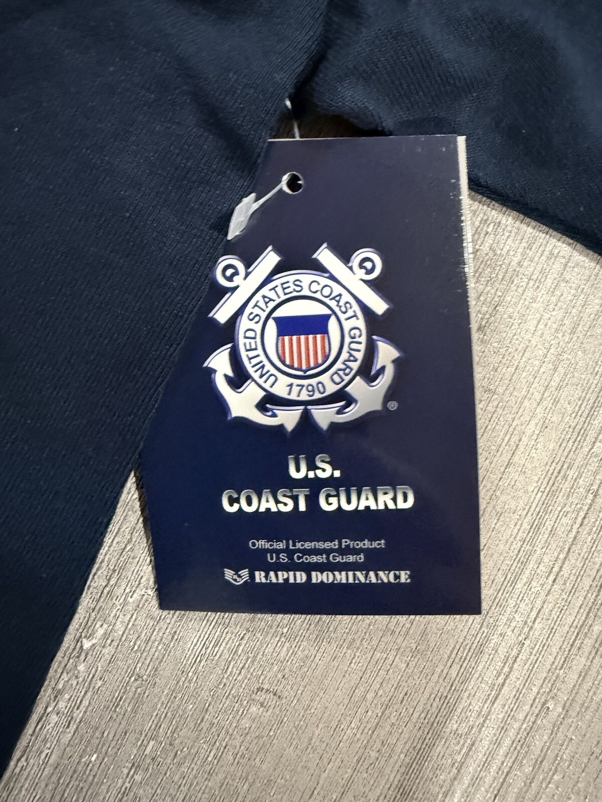 U.S. Coast Guard USCG Anchor Logo Navy Blue T-Shirt - Size M / Medium - NEW! gallery