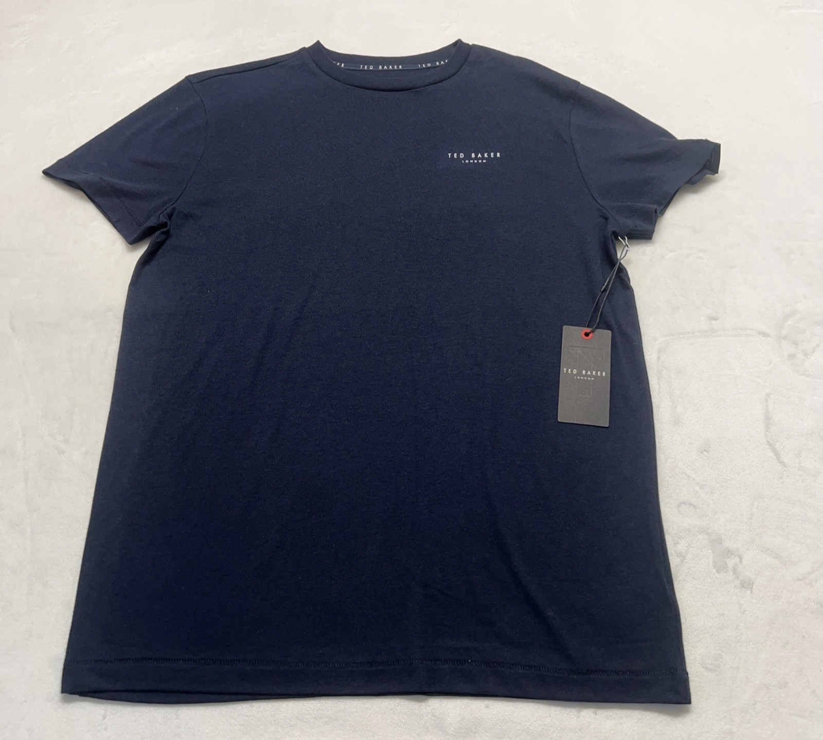 NWT Ted Baker Mens S London Logo Tee Lounge T-Shirt Navy Blue Short Sleeve gallery