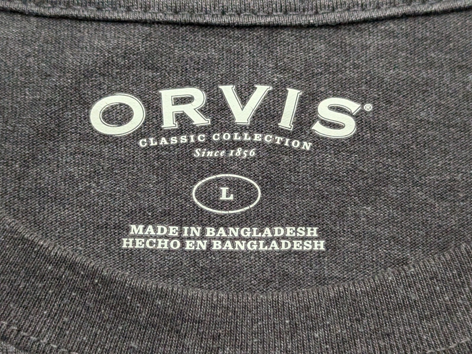Orvis T-Shirt Mens Large Gray SS Vermont Logo Classic Collection *flaw* gallery