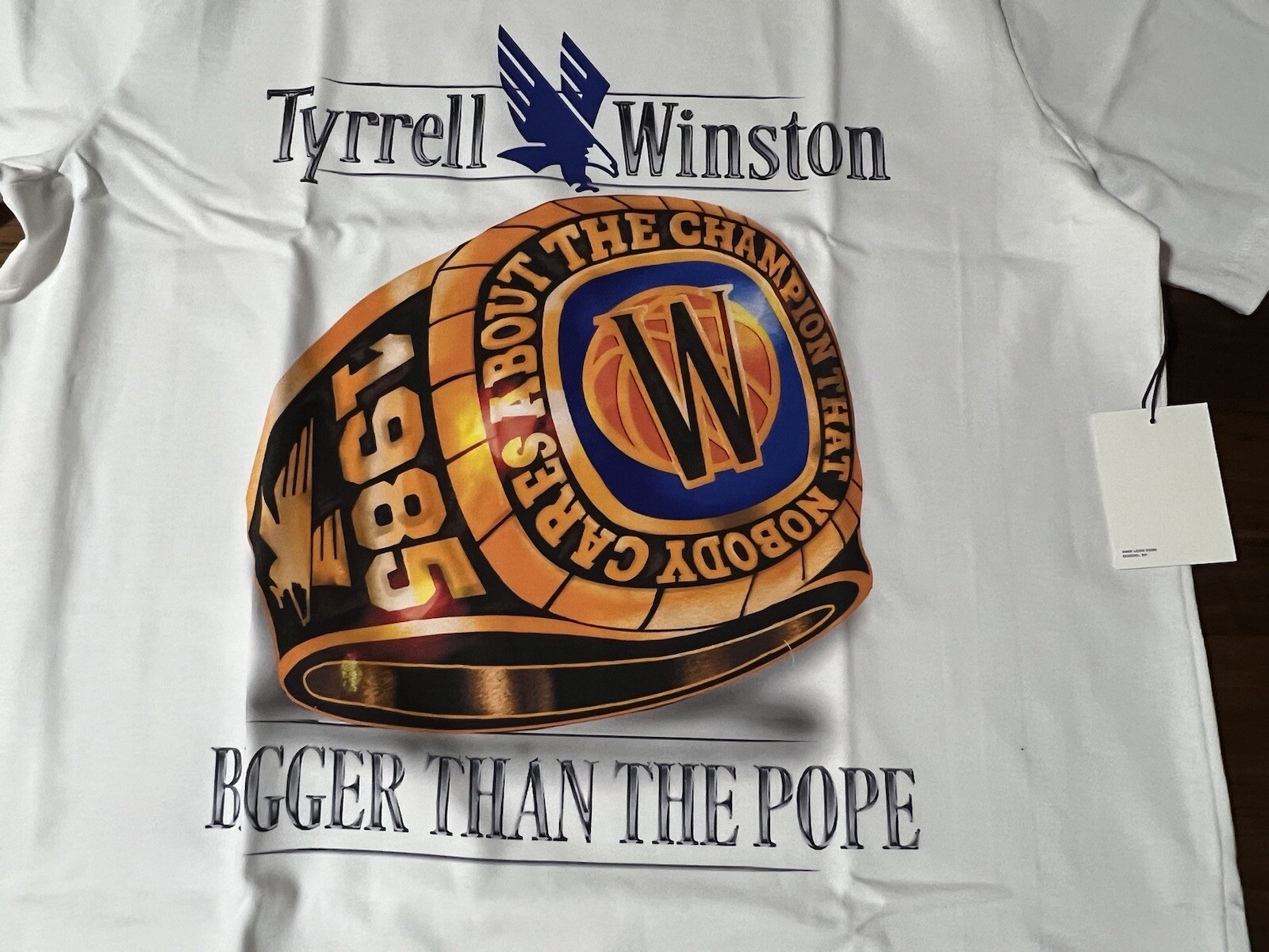 Aime Leon Dore ALD x Tyrrell Winston Championship Tee Mens Size XL Bright White gallery